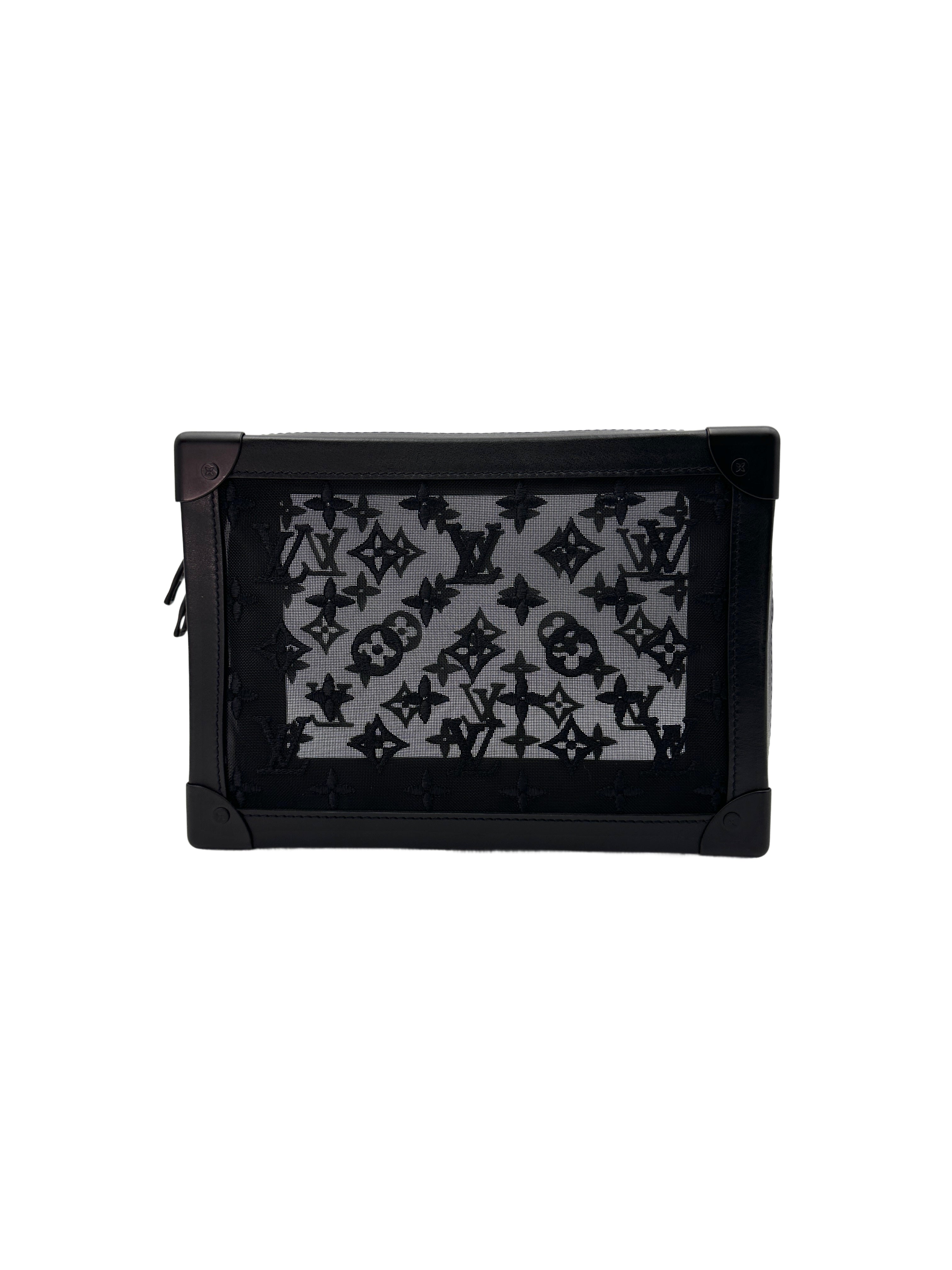 Louis Vuitton Solf Trunk Black Monogram Mesh Shoulder Bag LV1978