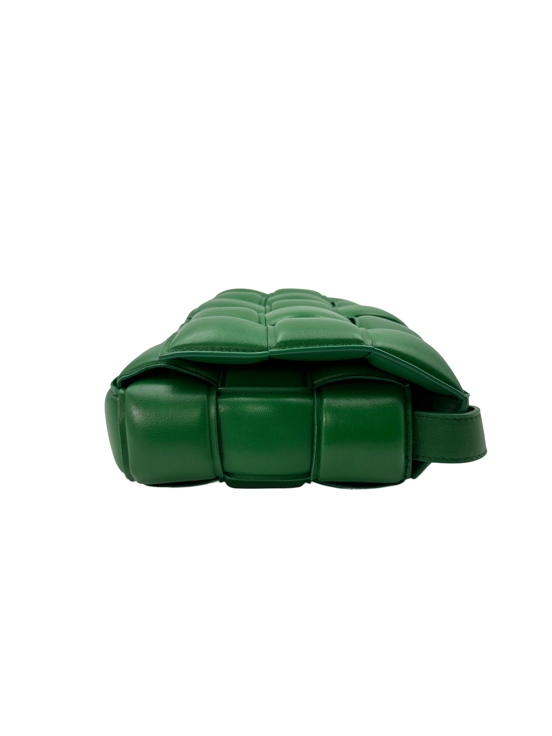 Bottega Veneta Padded Cassette Green Lambskin Shoulder Bag BV101