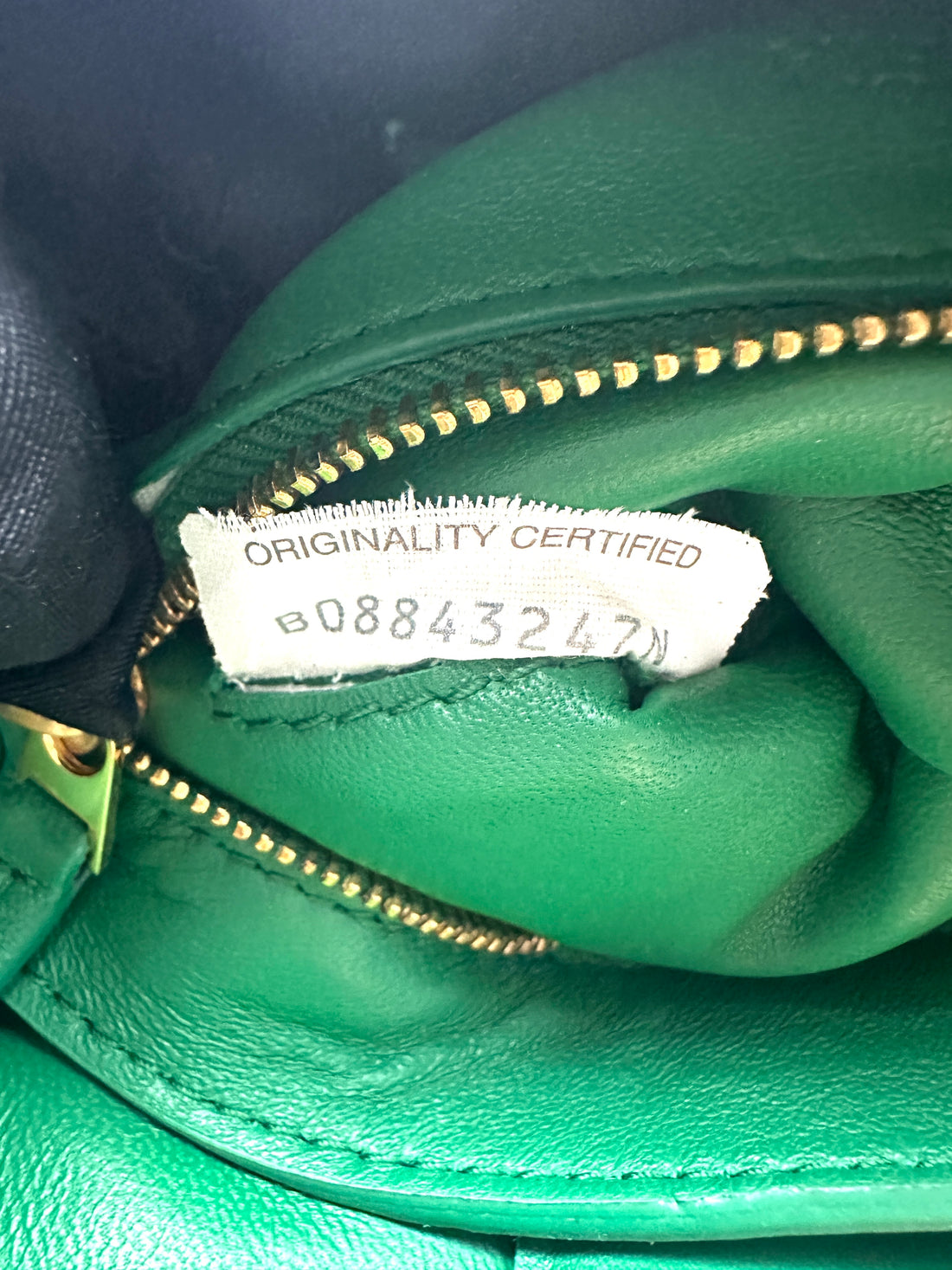 Bottega Veneta Padded Cassette Green Lambskin Shoulder Bag BV101