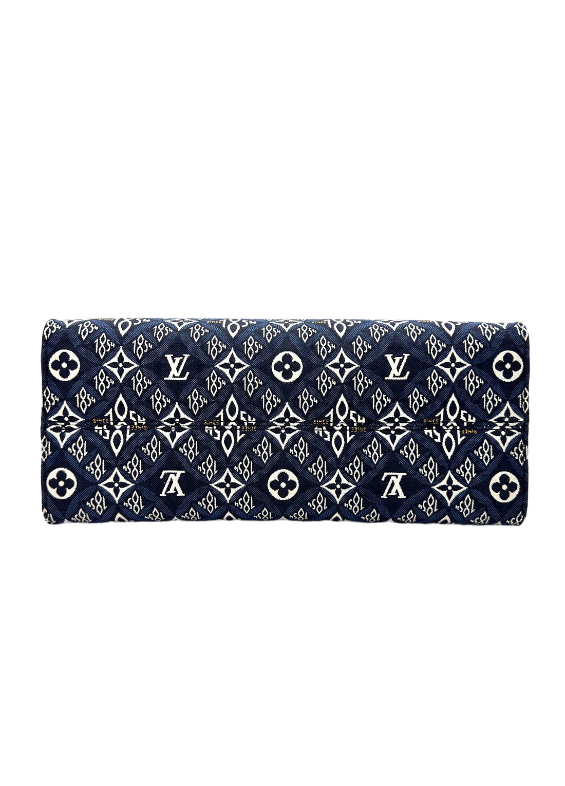 Louis Vuitton Since 1854 OnTheGo MM Navy Bicolor Monogram Jacquard Tote Bag LV1989