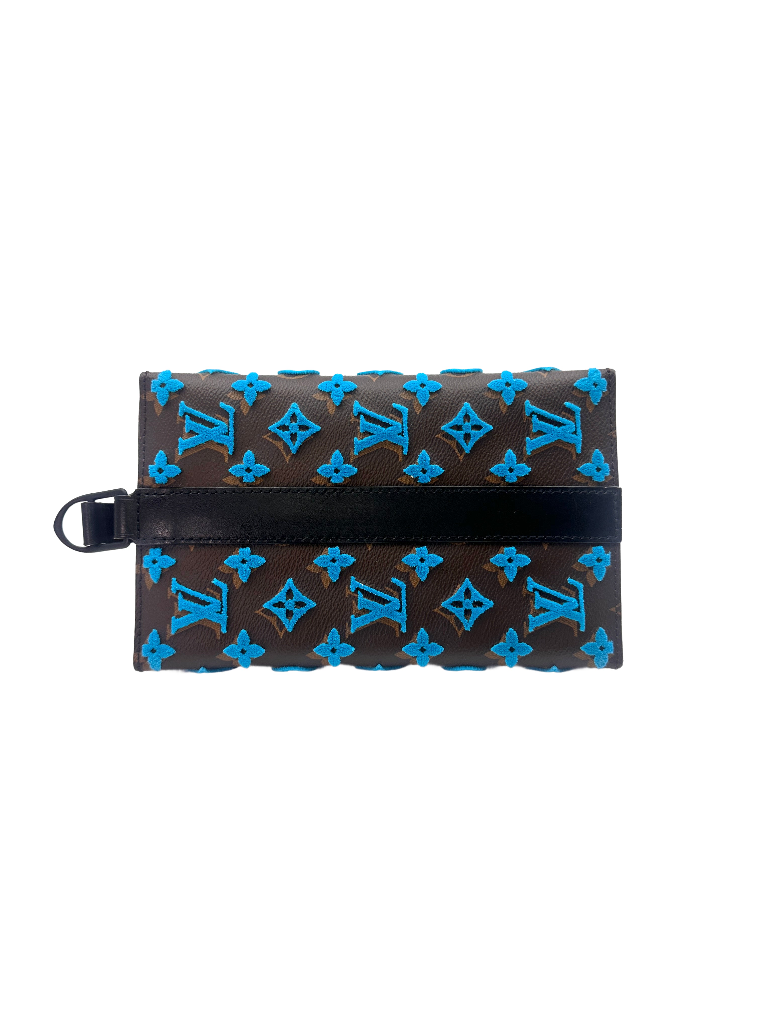 Louis Vuitton Blue Tuffetage Triangle Messenger Bag LV1984