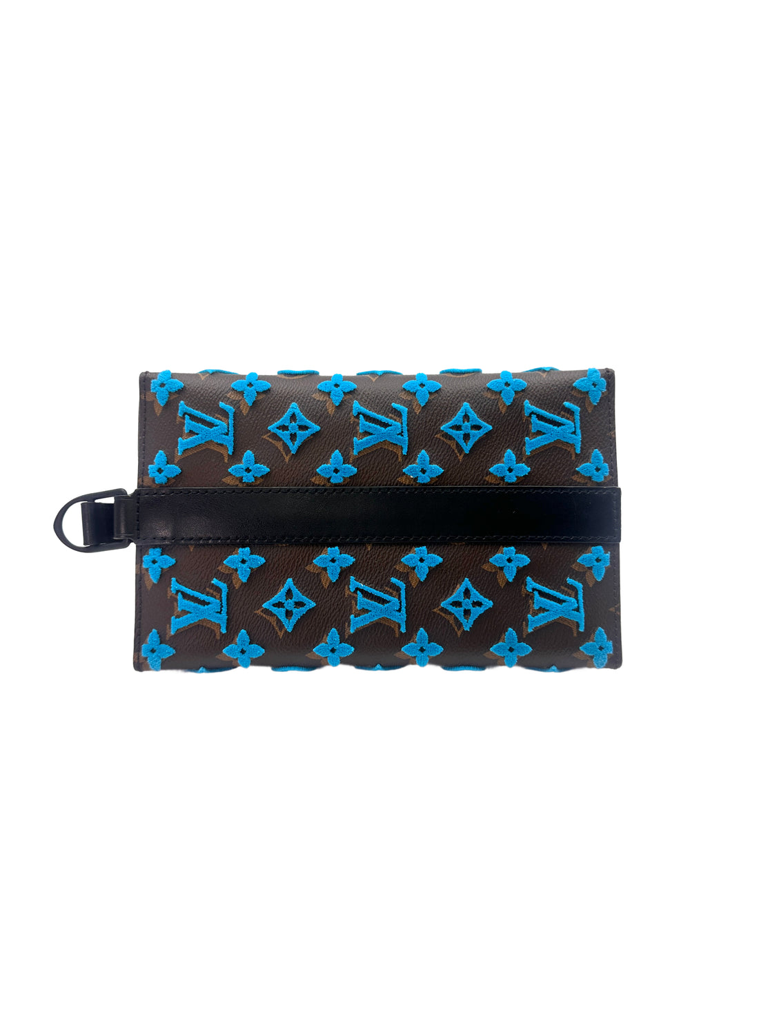 Louis Vuitton Blue Tuffetage Triangle Messenger Bag LV1984