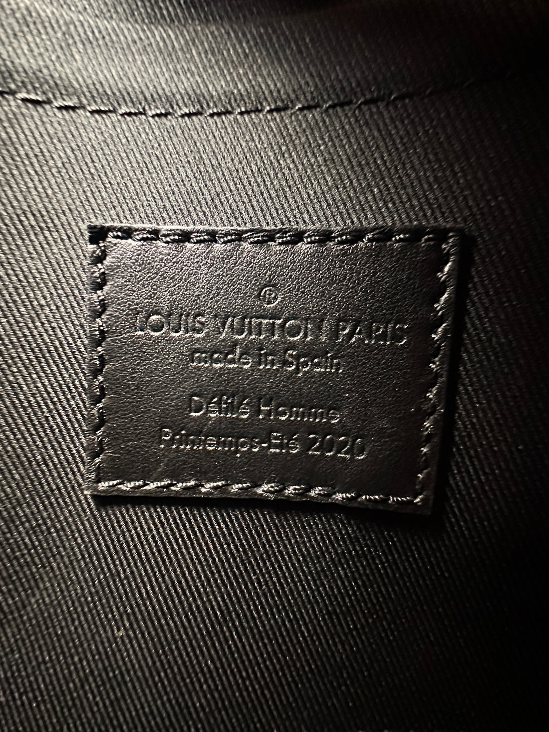 Louis Vuitton Blue Tuffetage Triangle Messenger Bag LV1984