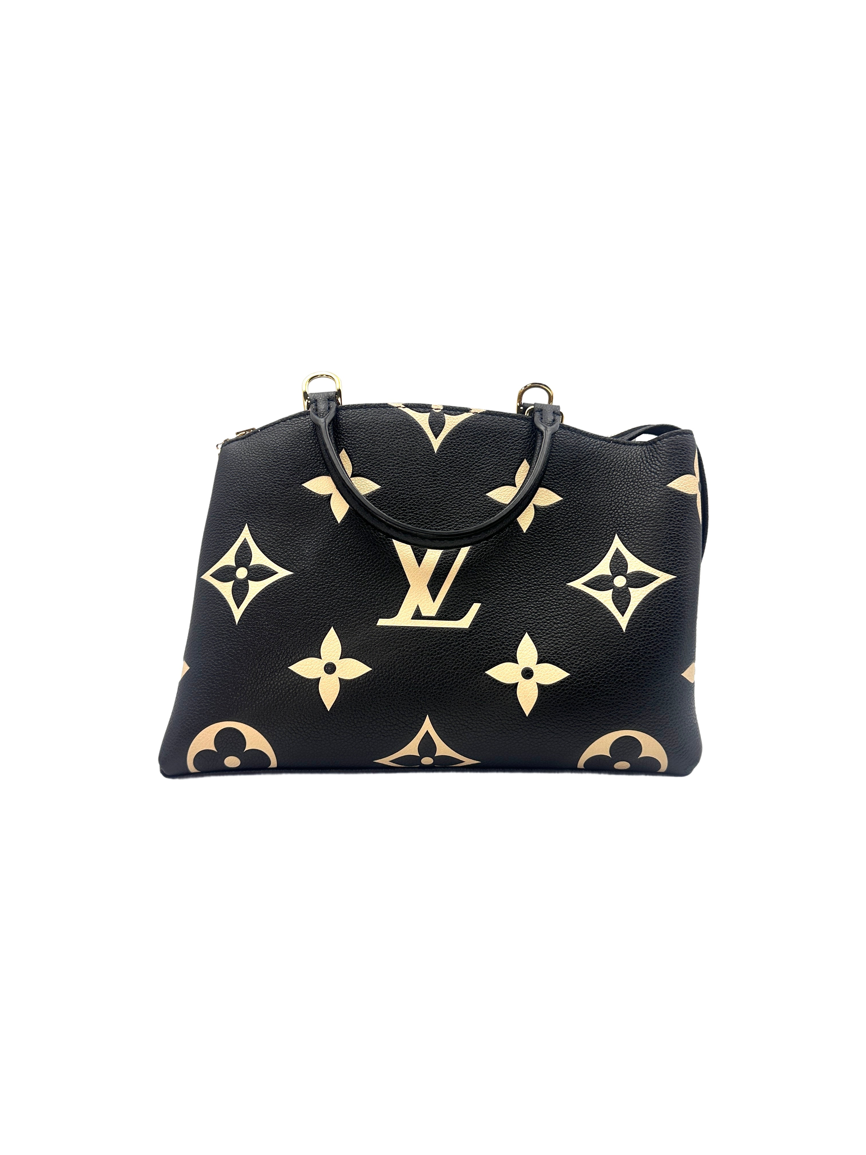 Louis Vuitton Petit Palais Navy/Beige Bicolor Monogram Empreinte Leather Handle Bag LV1985