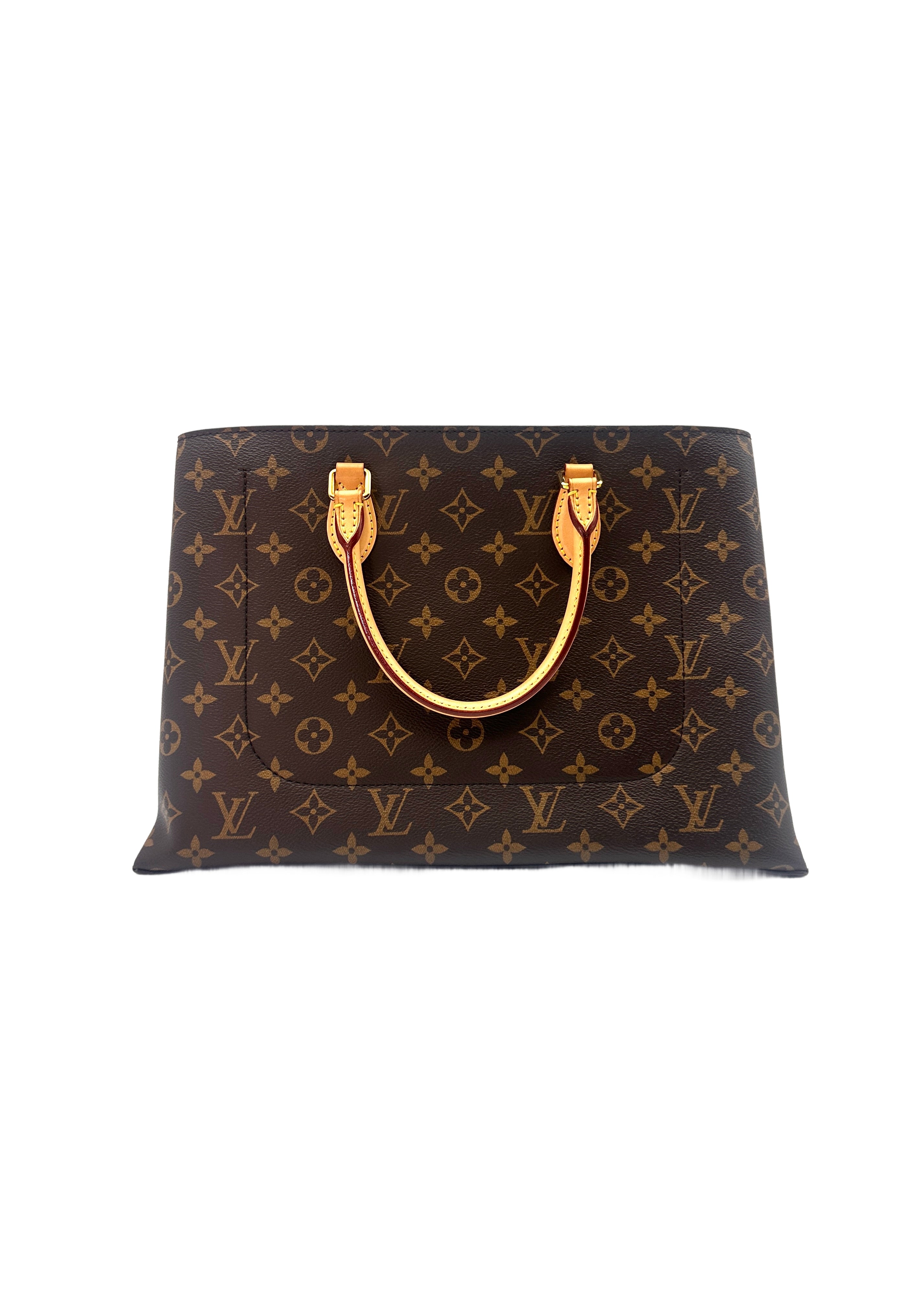 Louis Vuitton Flower Tote Monogram Canvas Handle Bag With Flower Lock LV1987