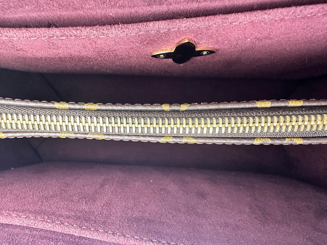 Louis Vuitton Flower Tote Monogram Canvas Handle Bag With Flower Lock LV1987