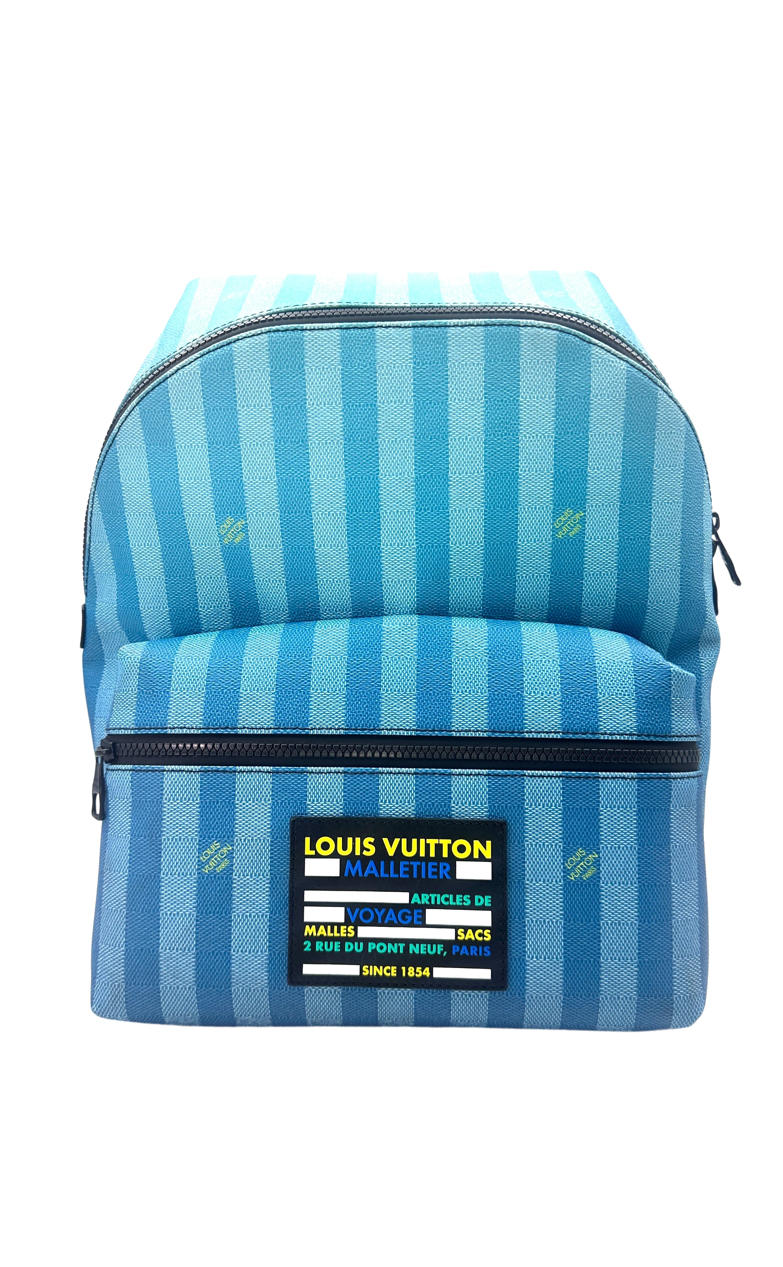 Louis Vuitton Discovery Gradient Blue Damier Stripes Backpack LV2004