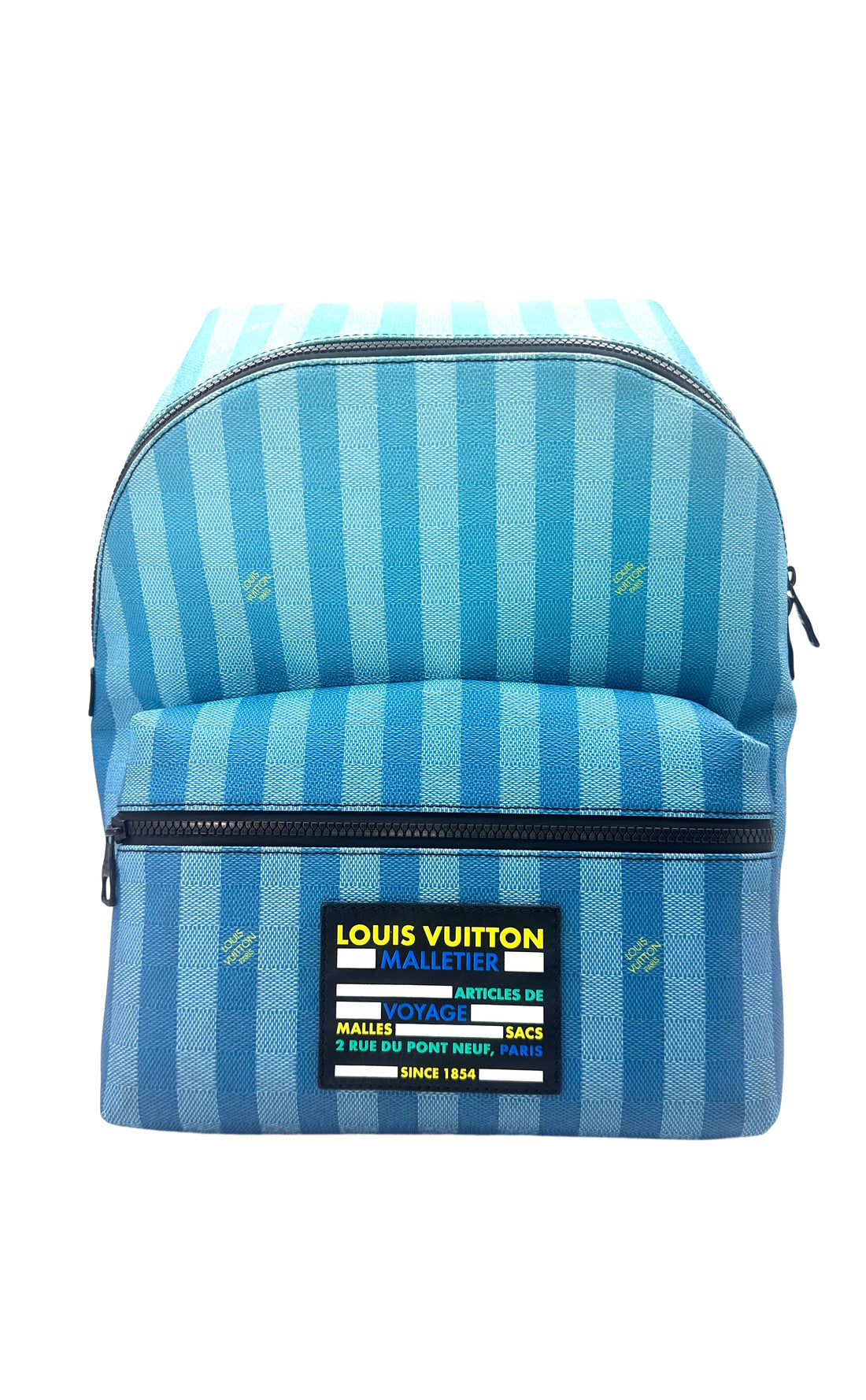 Louis Vuitton Discovery Gradient Blue Damier Stripes Backpack LV2004