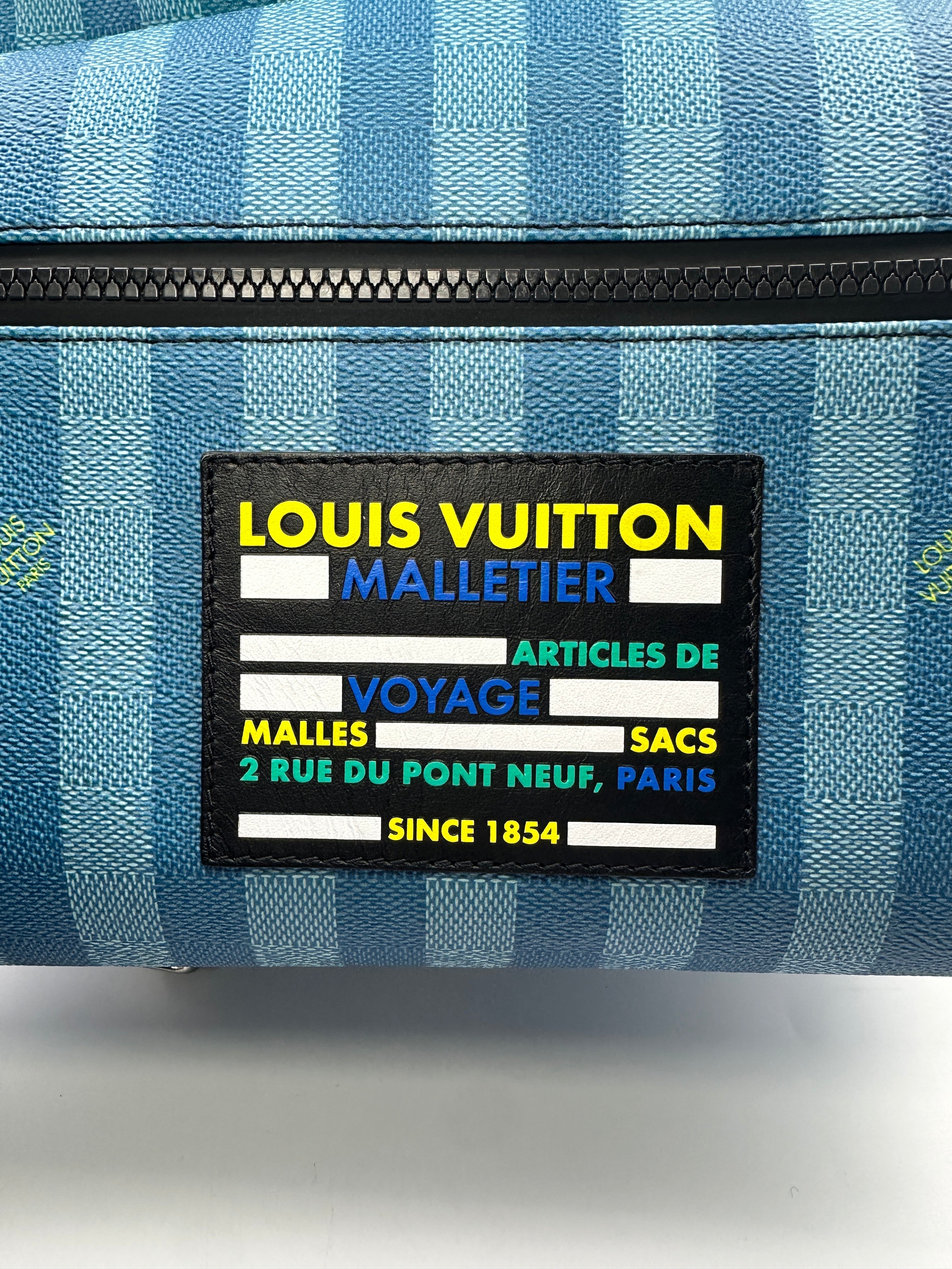 Louis Vuitton Discovery Gradient Blue Damier Stripes Backpack LV2004