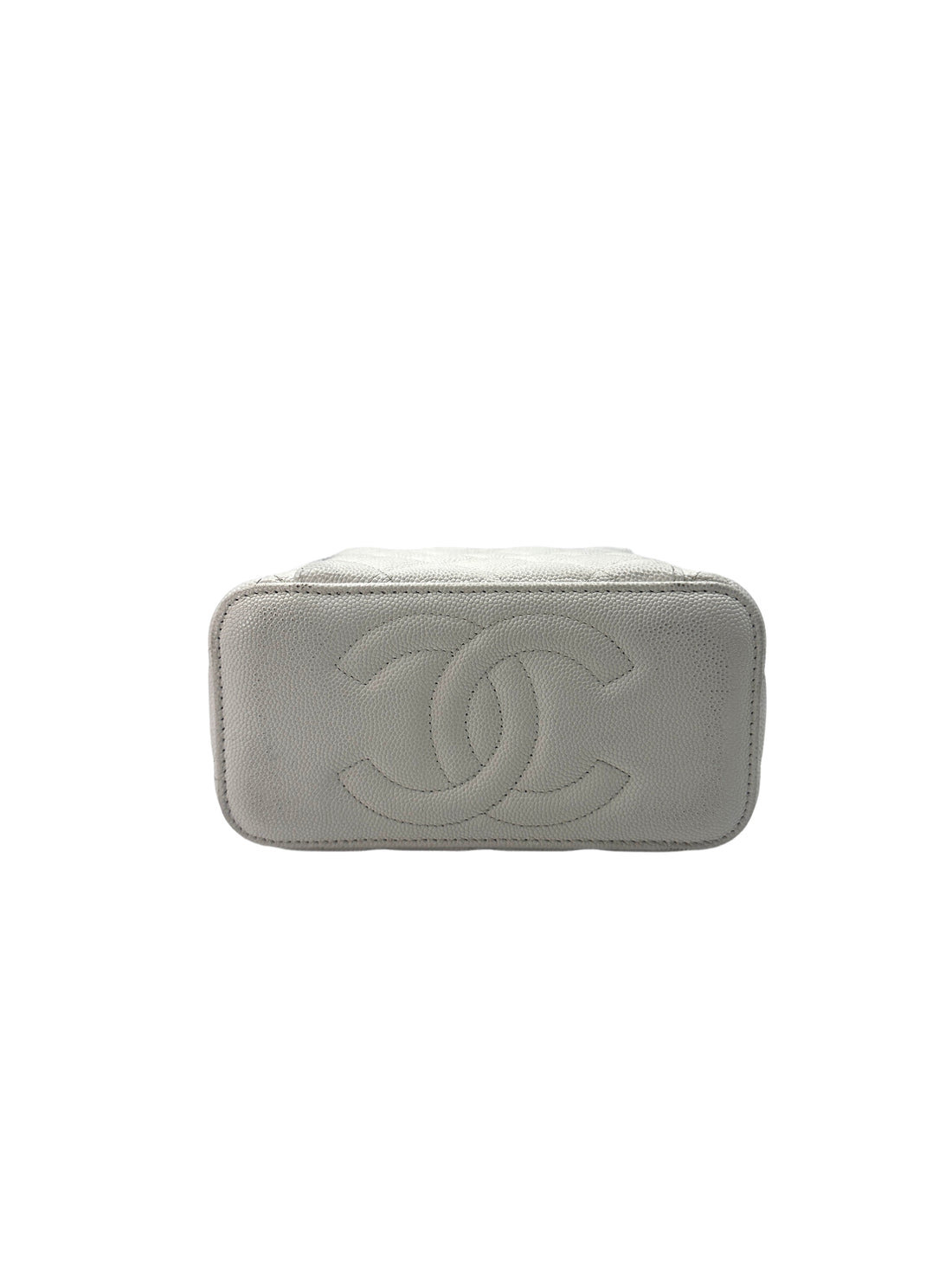 Chanel 23C Coco Casino White Quilted Leather Vanity Case With Gold Hardware(CN***10) CC1445