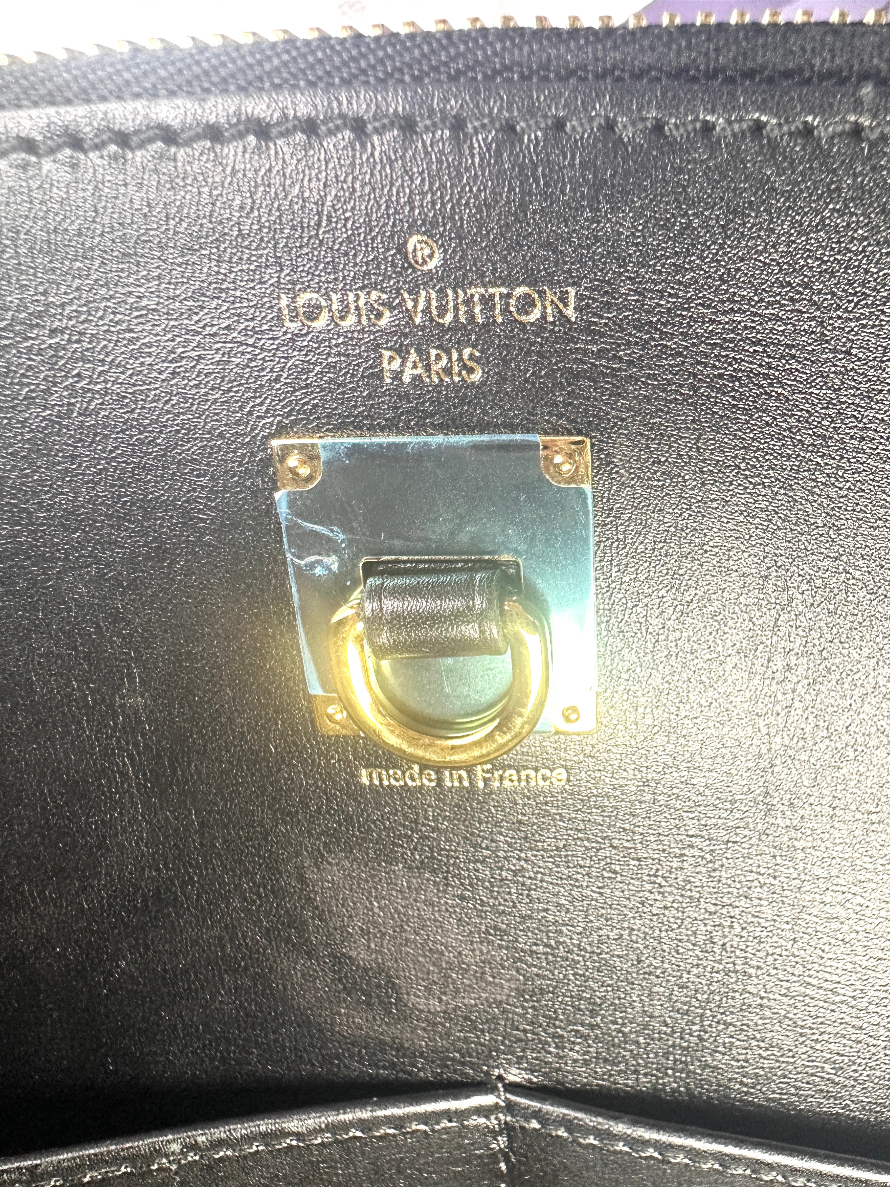 Louis Vuitton City Steamer Smooth Black/Beige Leather Handle Bag LV2001