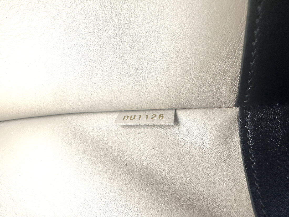 Louis Vuitton City Steamer Smooth Black/Beige Leather Handle Bag LV2001