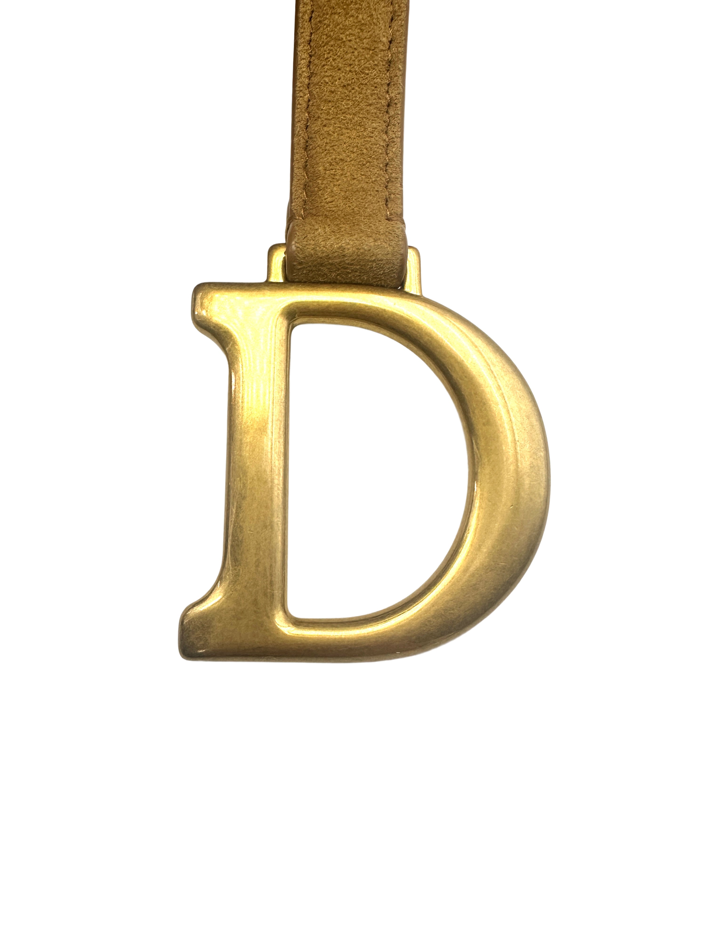 Christian Dior Camel Suede & Shearling Leather Saddle Bag DR521