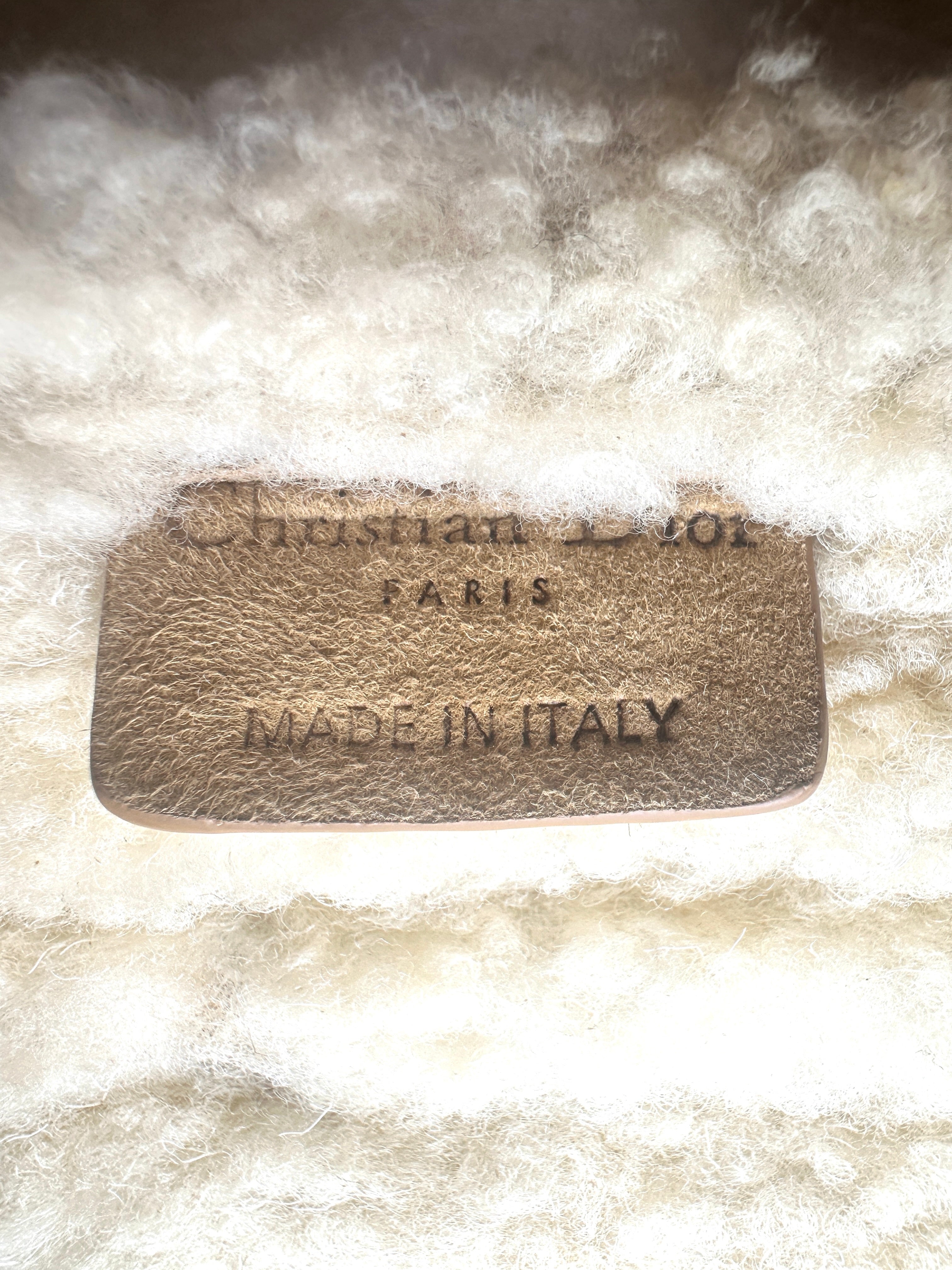 Christian Dior Camel Suede & Shearling Leather Saddle Bag DR521