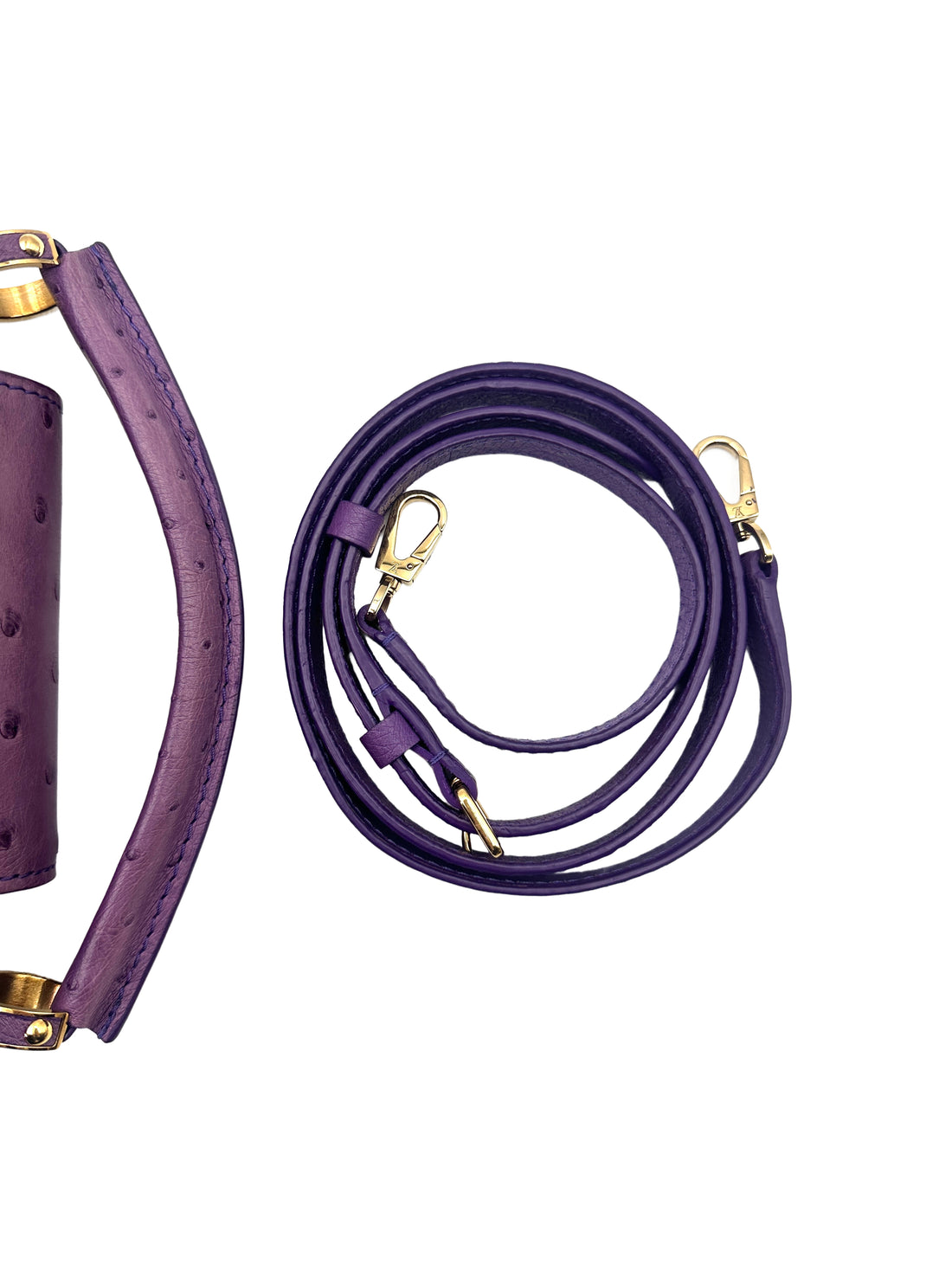 Louis Vuitton Capucines Purple Ostrich Leather Handle Bag LV1995
