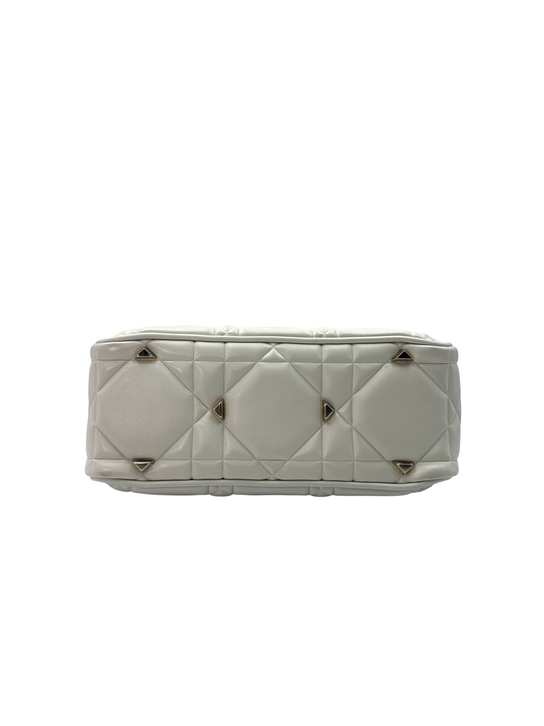 Christian Dior Lady 95.22 White Macrocannage Leather Handle Bag DR520