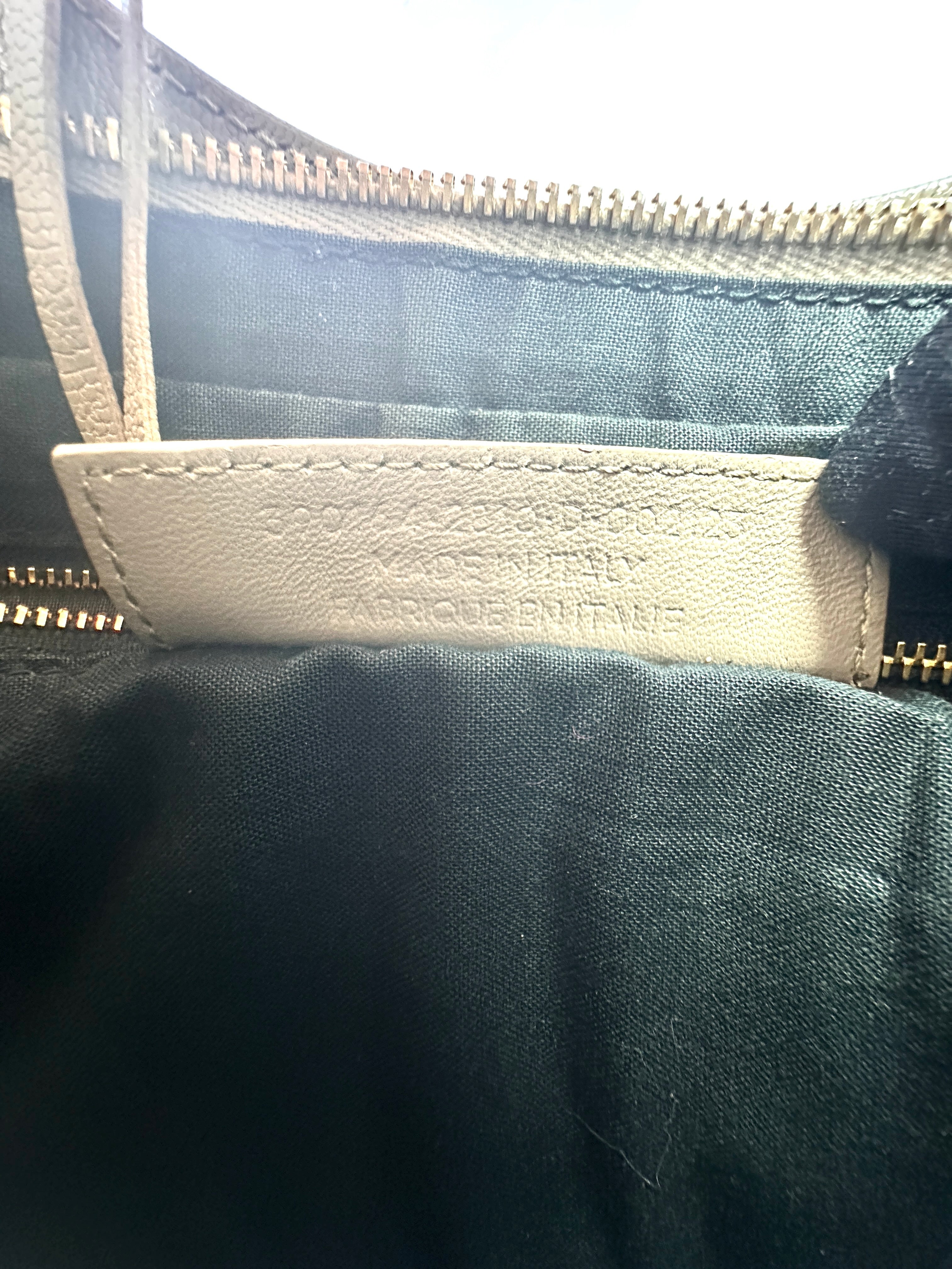 Balenciaga Giant Hip Grey Leather Metallic Edge Shoulder Bag BB59
