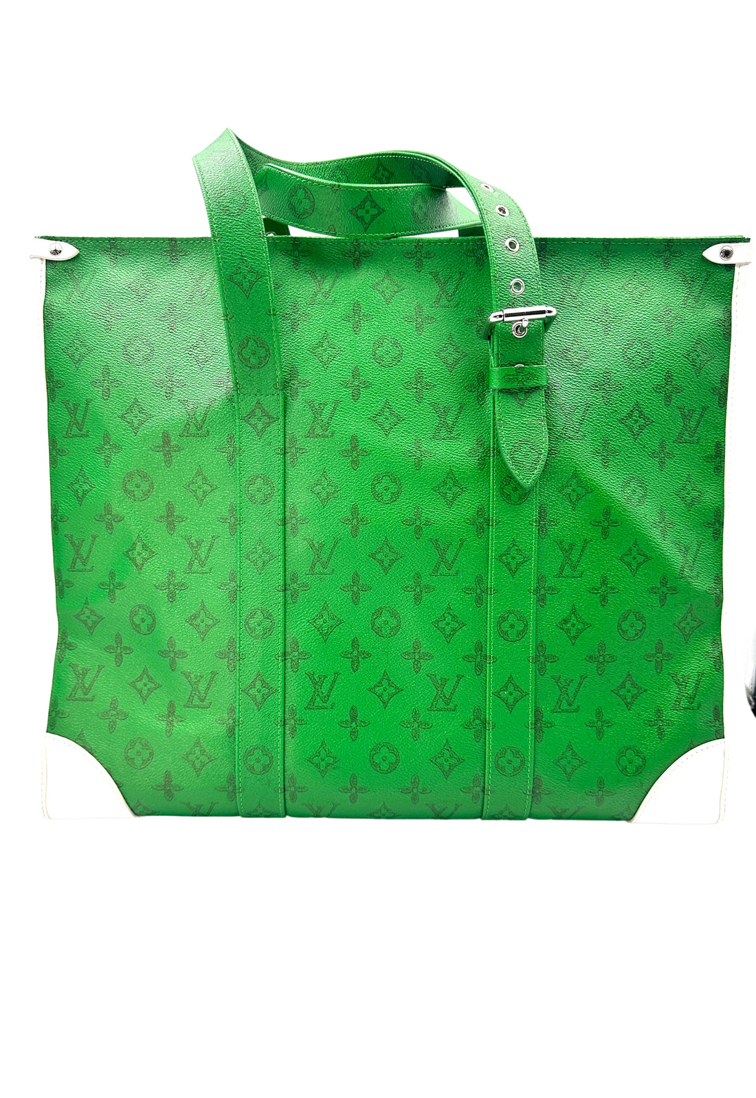 Louis Vuitton 2021Fall/Winter Green Monogram "TOURIST VS PURIST" Cabas Zippe Tote Bag LV2005