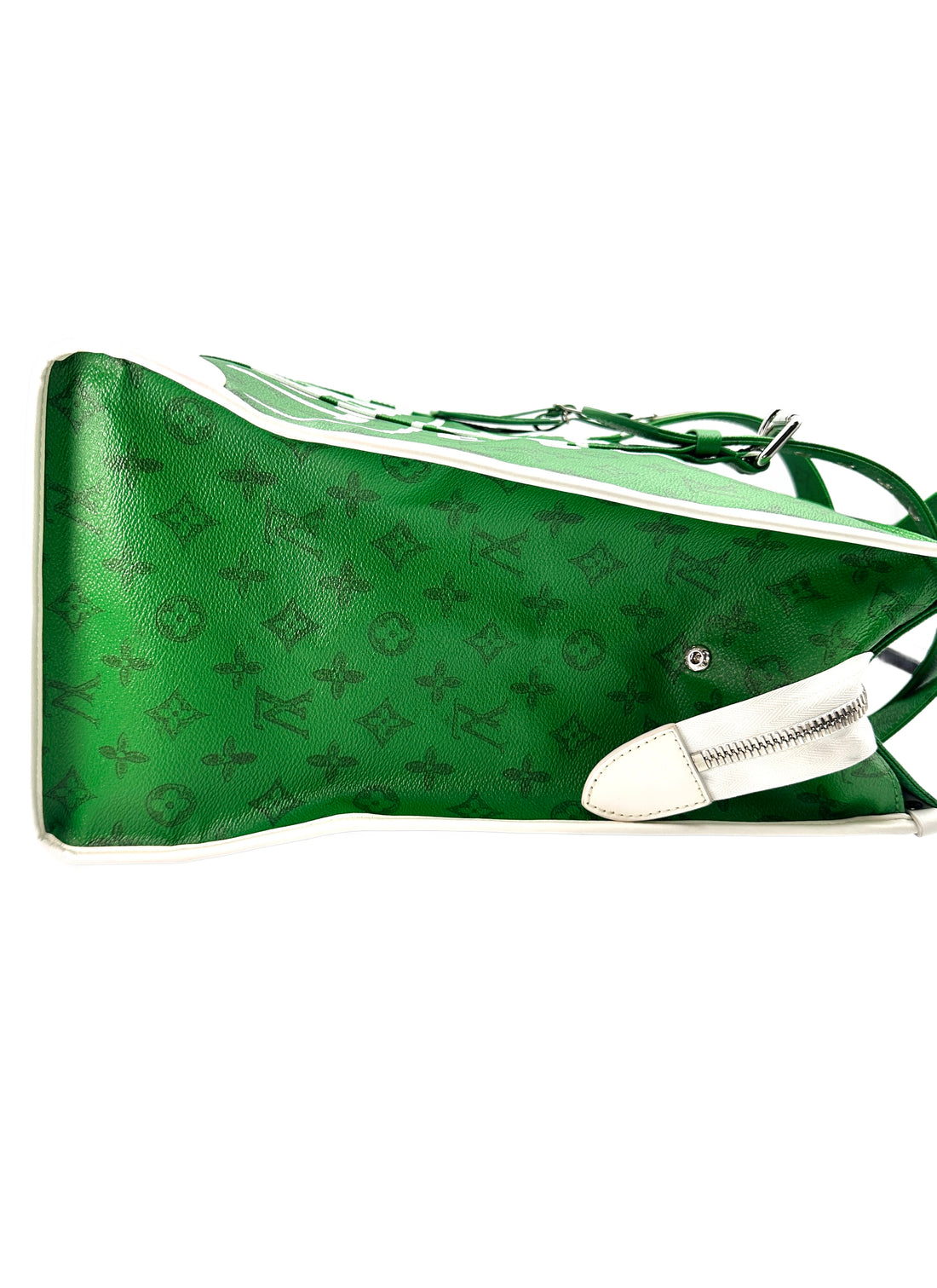 Louis Vuitton 2021Fall/Winter Green Monogram "TOURIST VS PURIST" Cabas Zippe Tote Bag LV2005