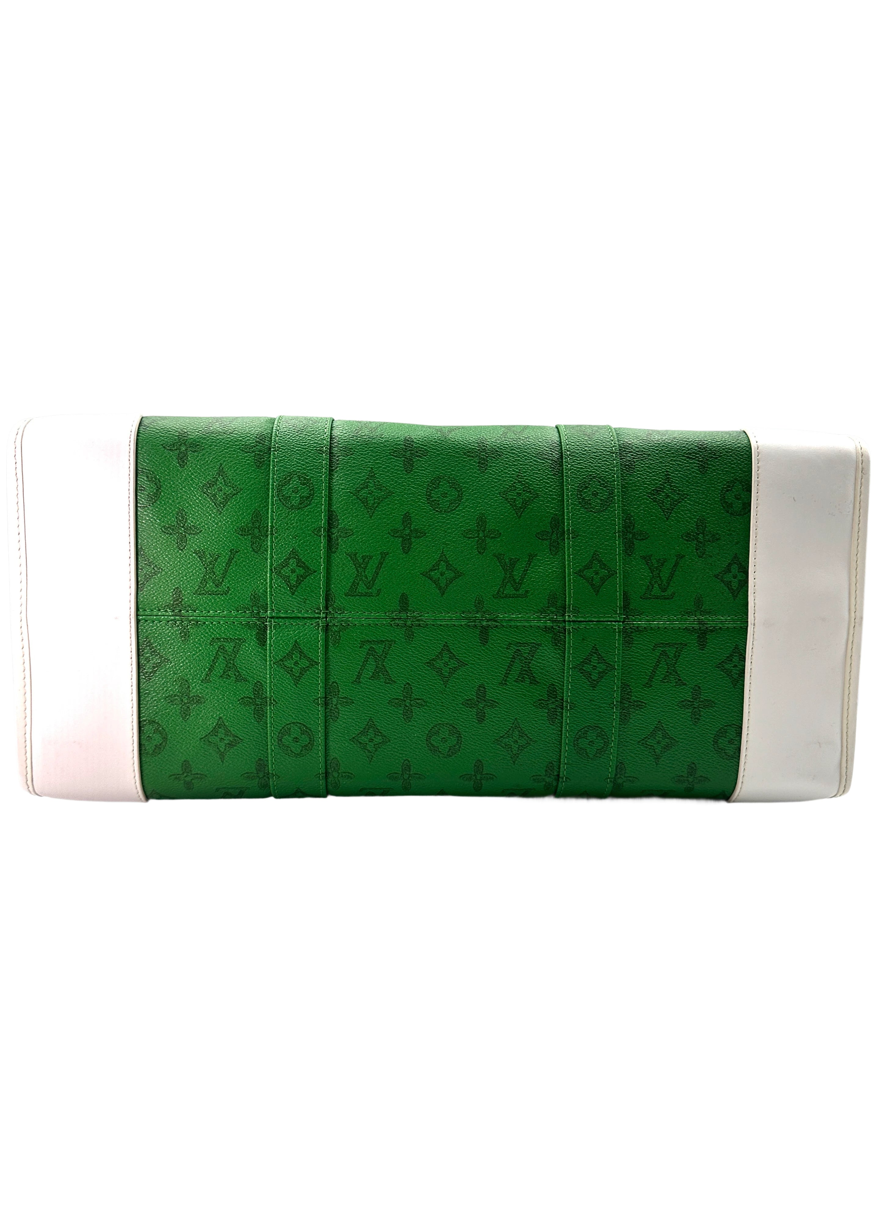 Louis Vuitton 2021Fall/Winter Green Monogram "TOURIST VS PURIST" Cabas Zippe Tote Bag LV2005