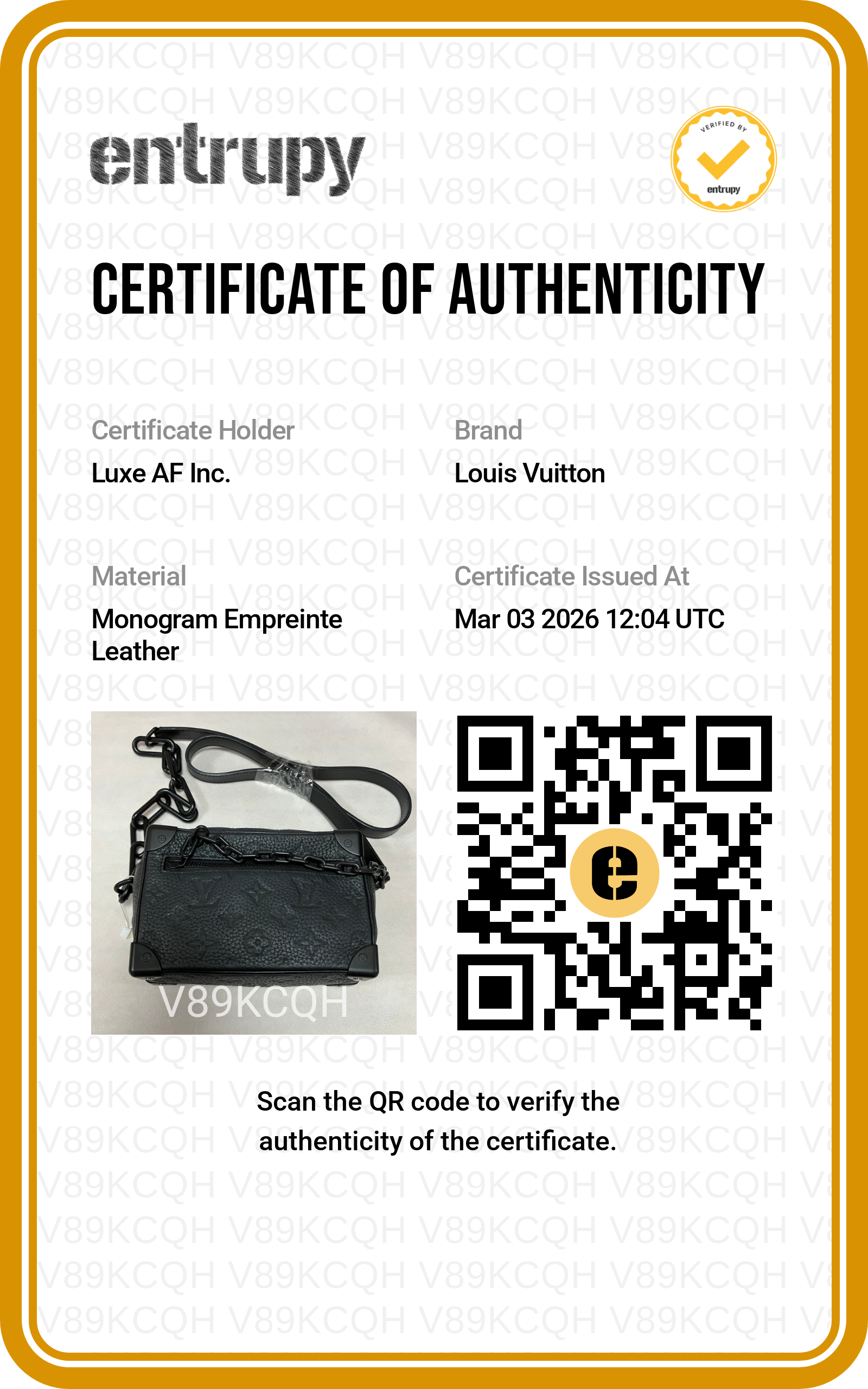 Louis Vuitton Soft Trunk Black Monogram Taurillon Calfskin Shoulder Bag IRIS037