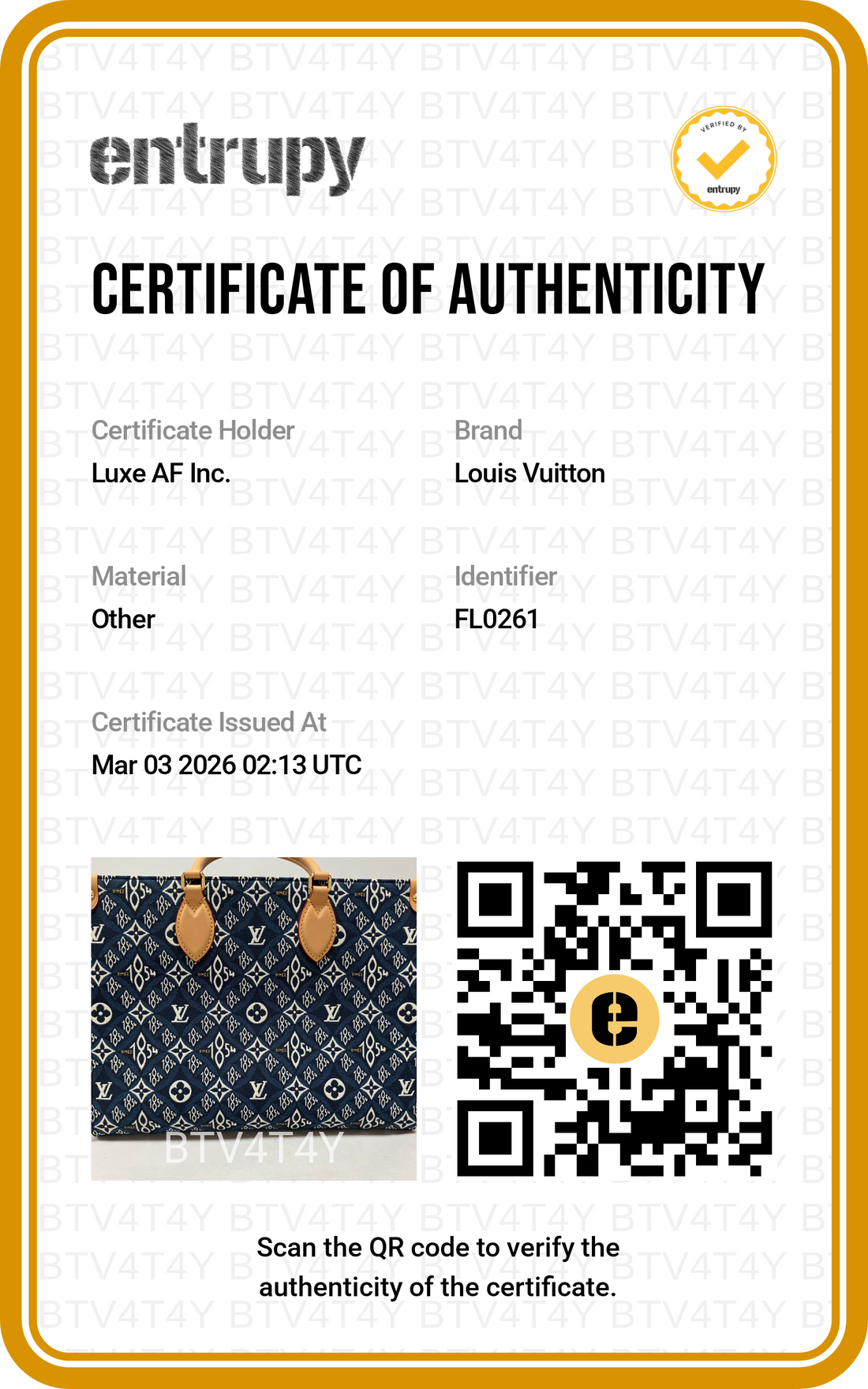Louis Vuitton Since 1854 OnTheGo MM Navy Bicolor Monogram Jacquard Tote Bag LV1989