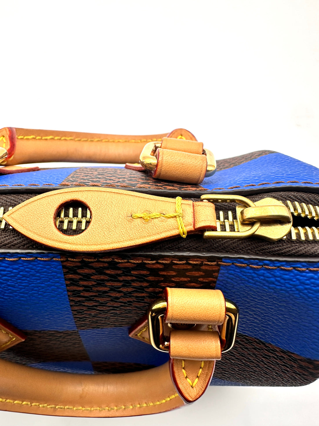 Louis Vuitton Speedy18 Blue Damier Pop Handle Bag LV1992