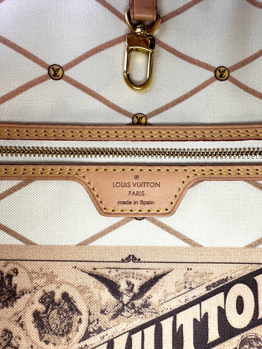 Louis Vuitton Damier Azur Canvas Trompe L'oeil Summer Trunk Neverfull MM With Pouch LV2002