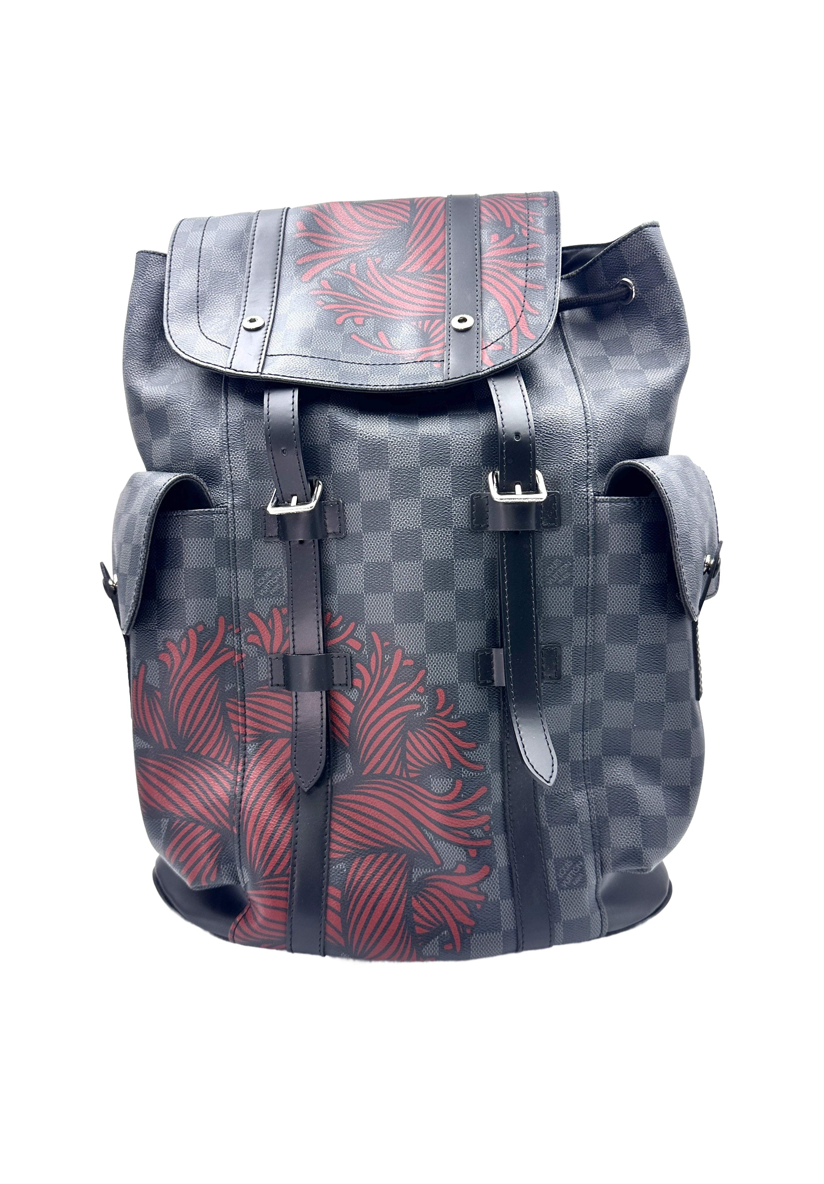 Louis Vuitton x Christopher Nemeth Damier Graphite Rope Christopher Backpack IRIS038
