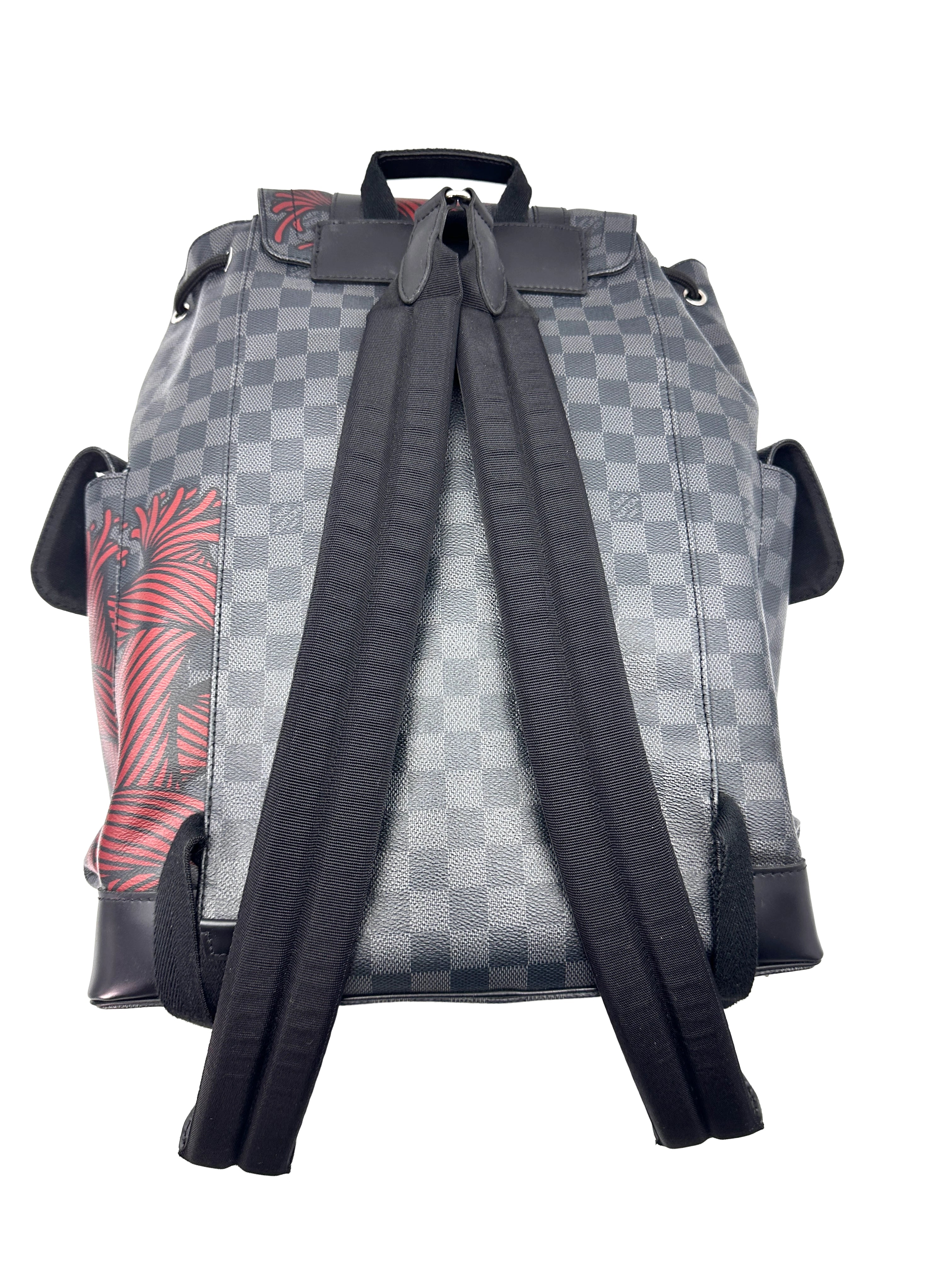 Louis Vuitton x Christopher Nemeth Damier Graphite Rope Christopher Backpack IRIS038