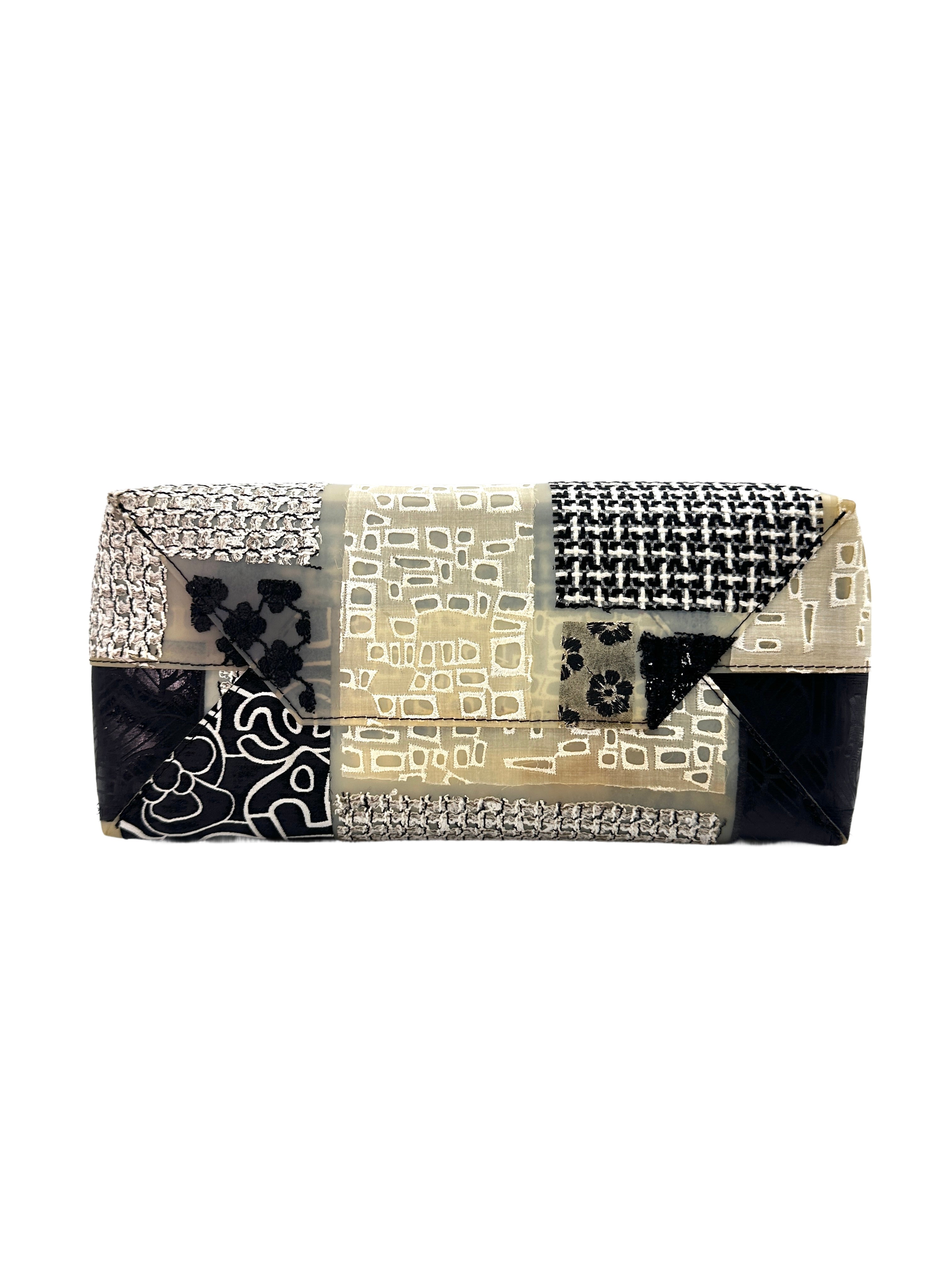 Chanel Rare Tweed & Fabric Patchwork Rubber Tote Bag With Pouch(14***14) CC1447