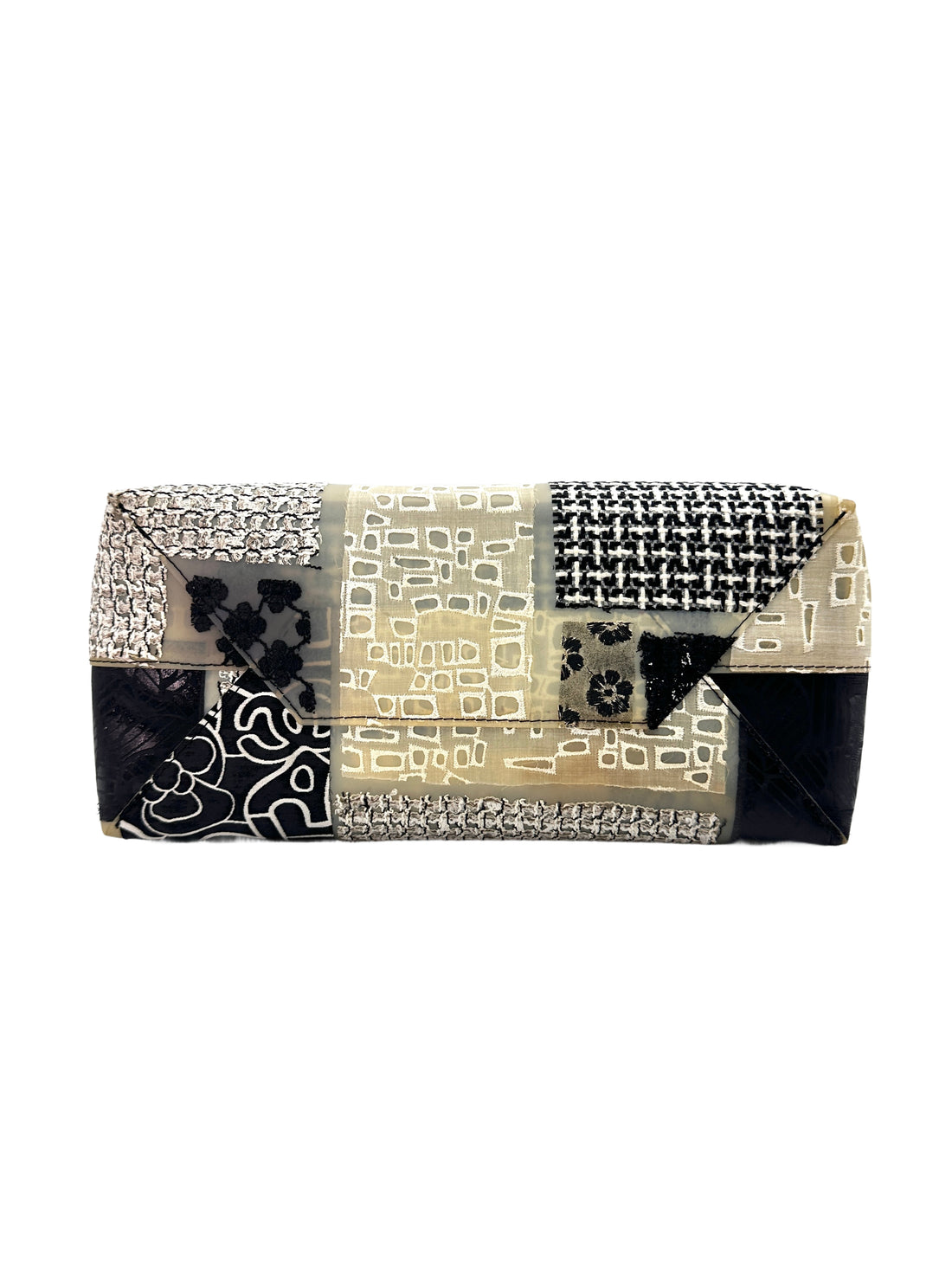 Chanel Rare Tweed & Fabric Patchwork Rubber Tote Bag With Pouch(14***14) CC1447