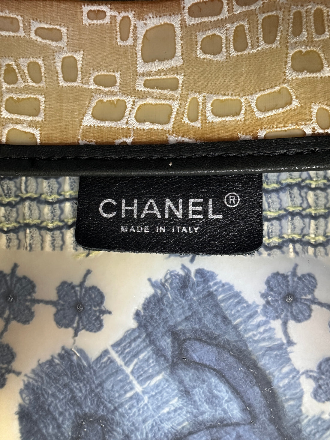 Chanel Rare Tweed & Fabric Patchwork Rubber Tote Bag With Pouch(14***14) CC1447