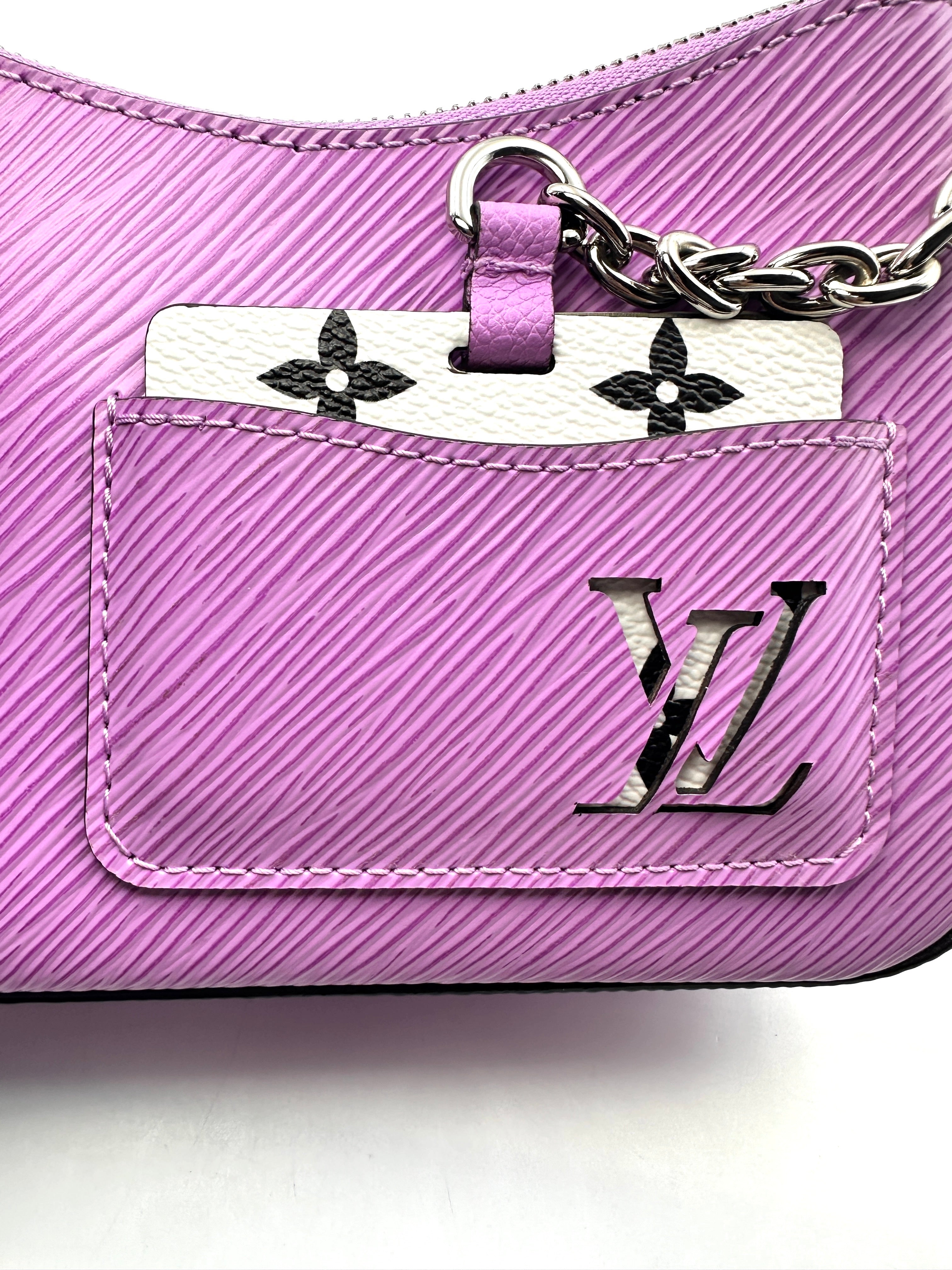Louis Vuitton Marelle Purple Epi Leather Shoulder Bag LV2006