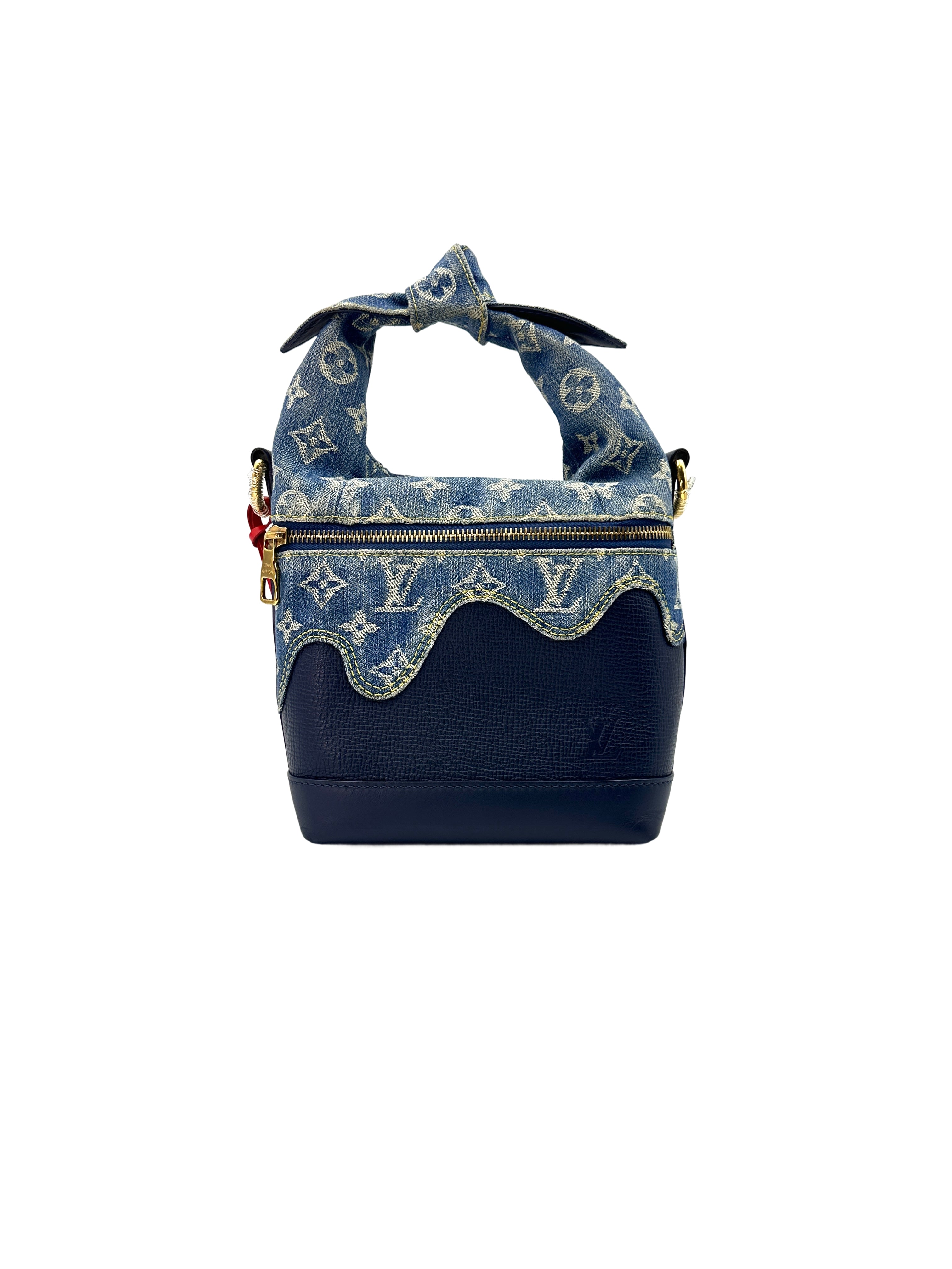 Louis Vuitton x Nigo Japanese Cruiser Blue Monogram Denim & Taurillon Leather Bag IRIS040