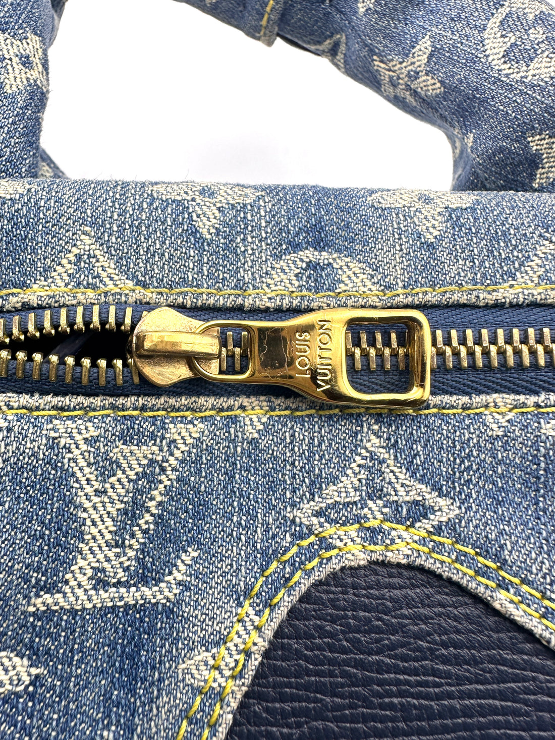 Louis Vuitton x Nigo Japanese Cruiser Blue Monogram Denim & Taurillon Leather Bag IRIS040