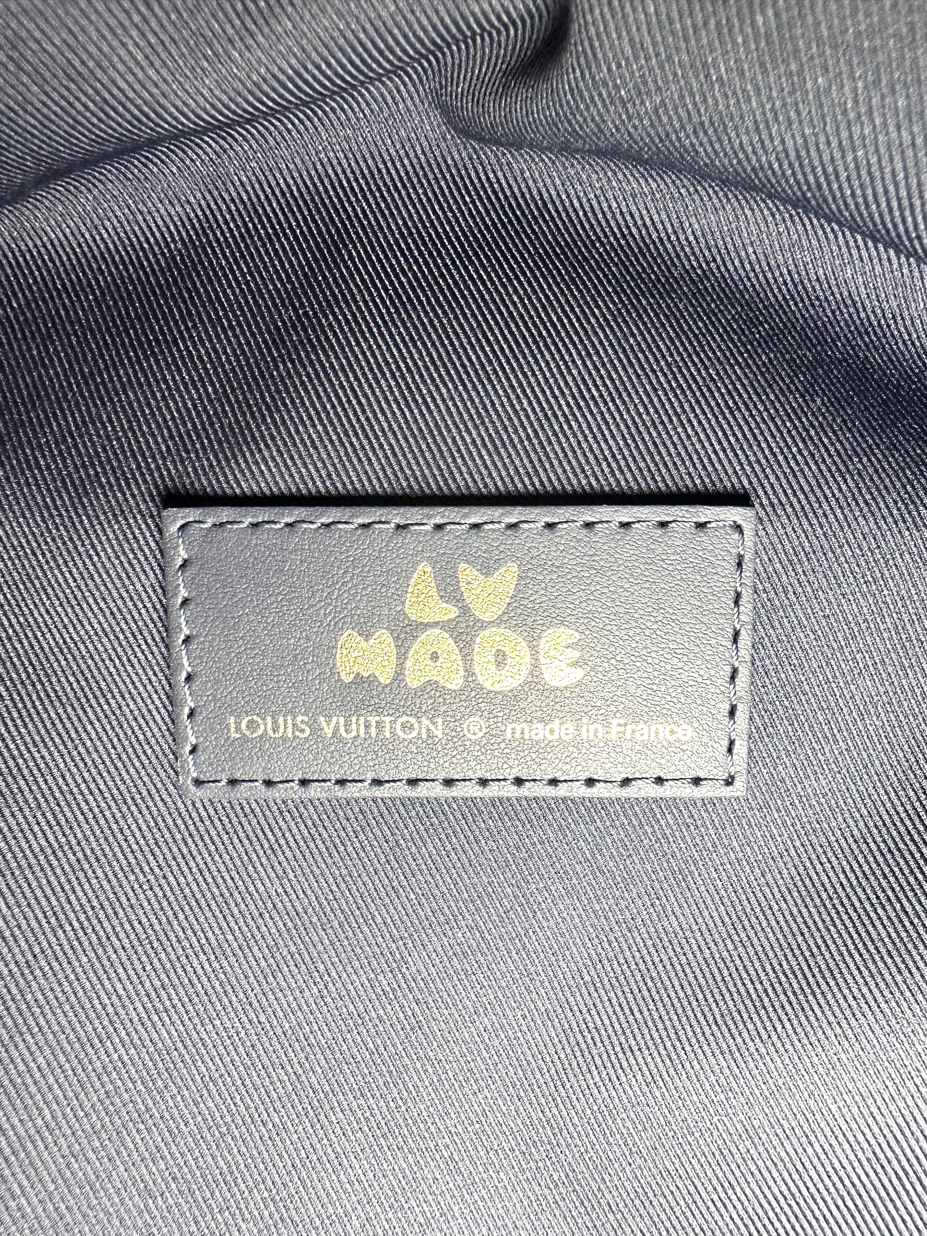 Louis Vuitton x Nigo Japanese Cruiser Blue Monogram Denim & Taurillon Leather Bag IRIS040