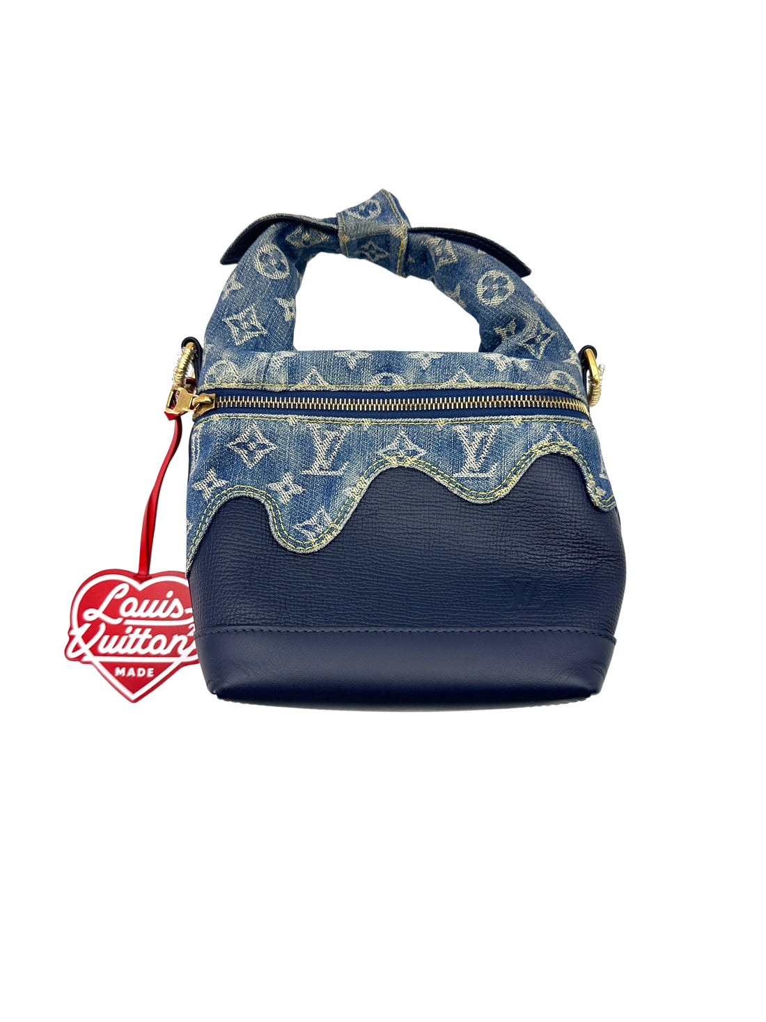 Louis Vuitton x Nigo Japanese Cruiser Blue Monogram Denim & Taurillon Leather Bag IRIS040