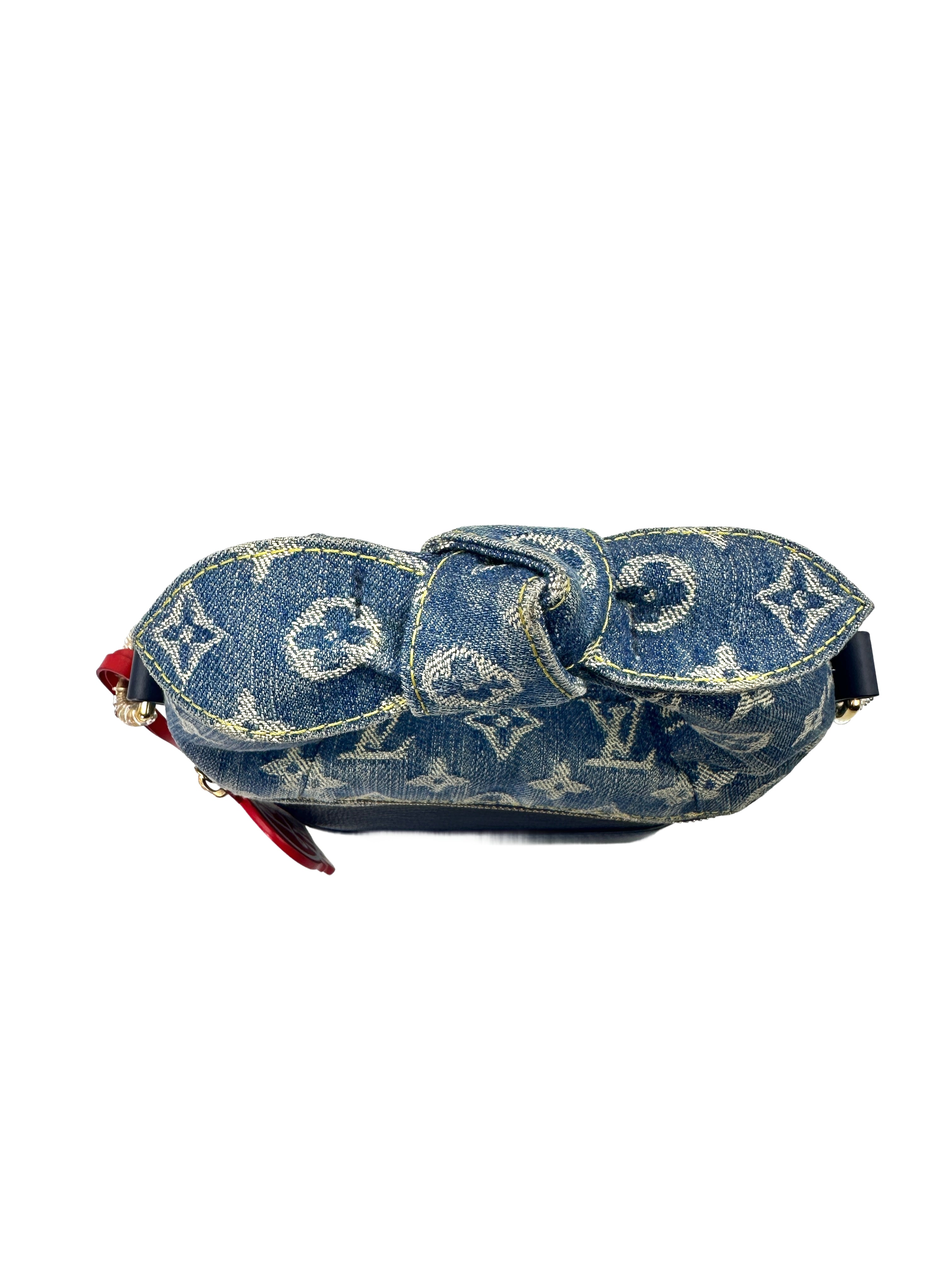 Louis Vuitton x Nigo Japanese Cruiser Blue Monogram Denim & Taurillon Leather Bag IRIS040