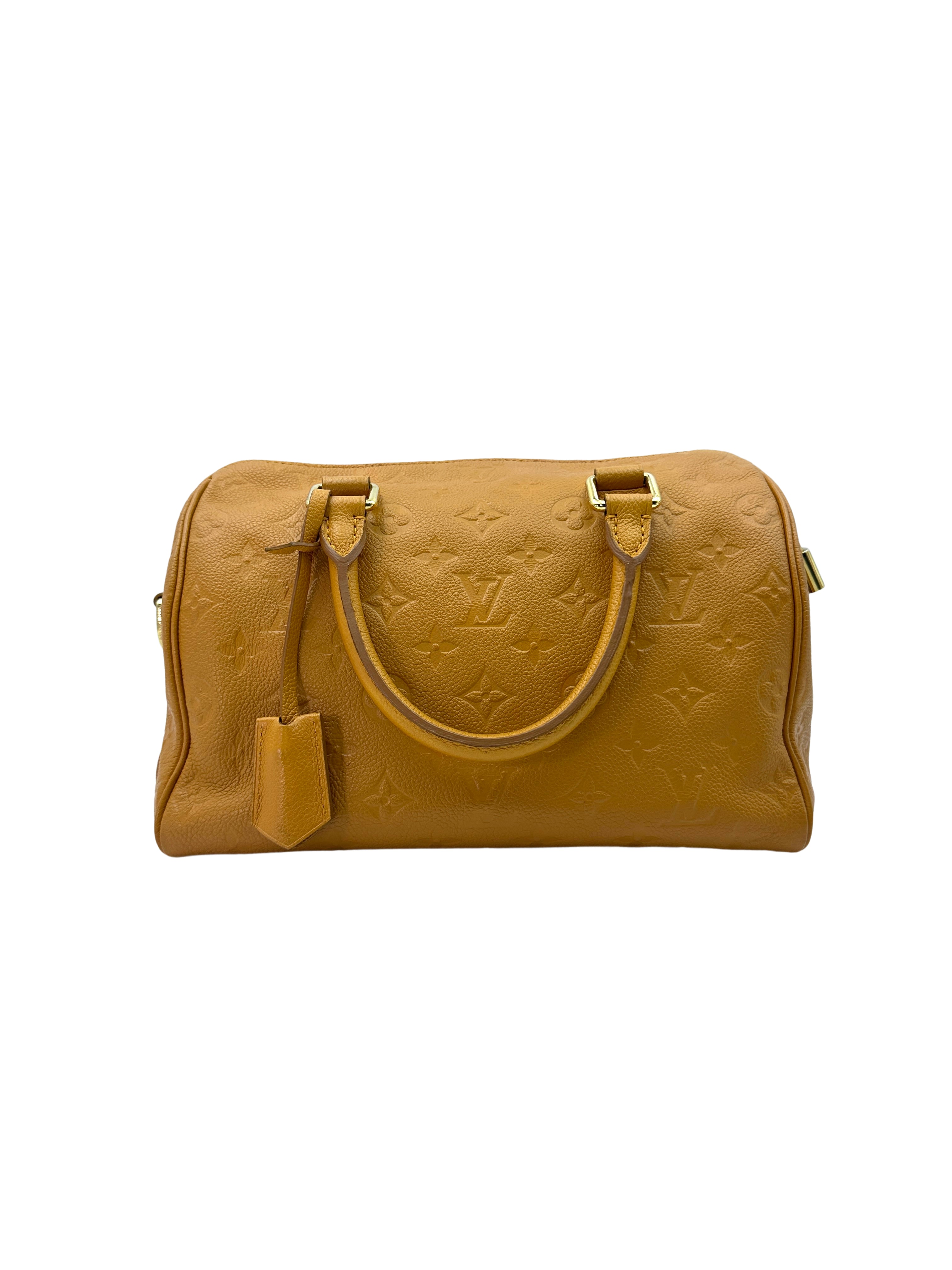 Louis Vuitton Speedy25 Yellow Monogram Empreinte Handle Bag LV2008