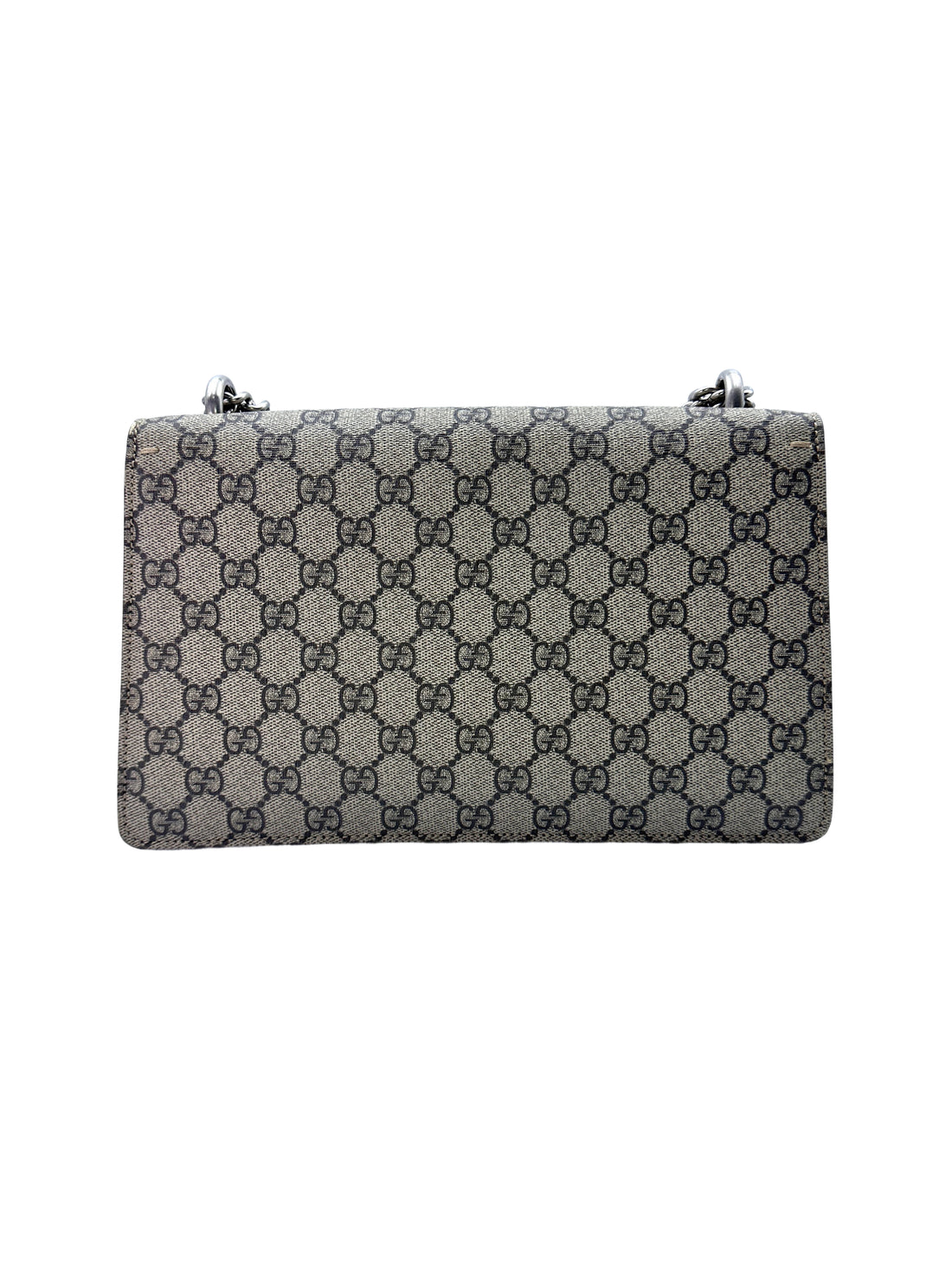 Gucci Dionysus GG Supreme Canvas Medium Size Shoulder Bag With Black Suede GG642