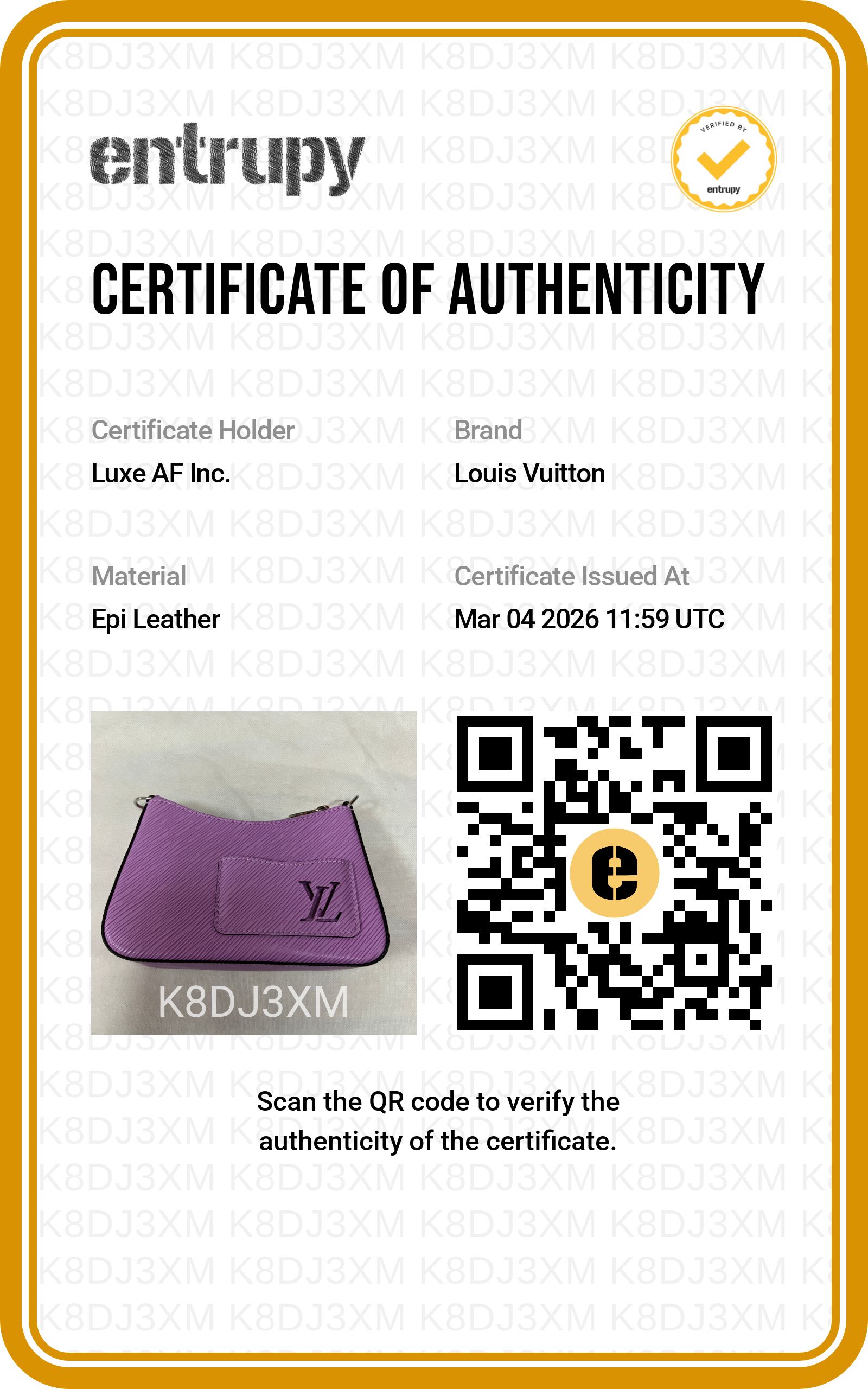 Louis Vuitton Marelle Purple Epi Leather Shoulder Bag LV2006