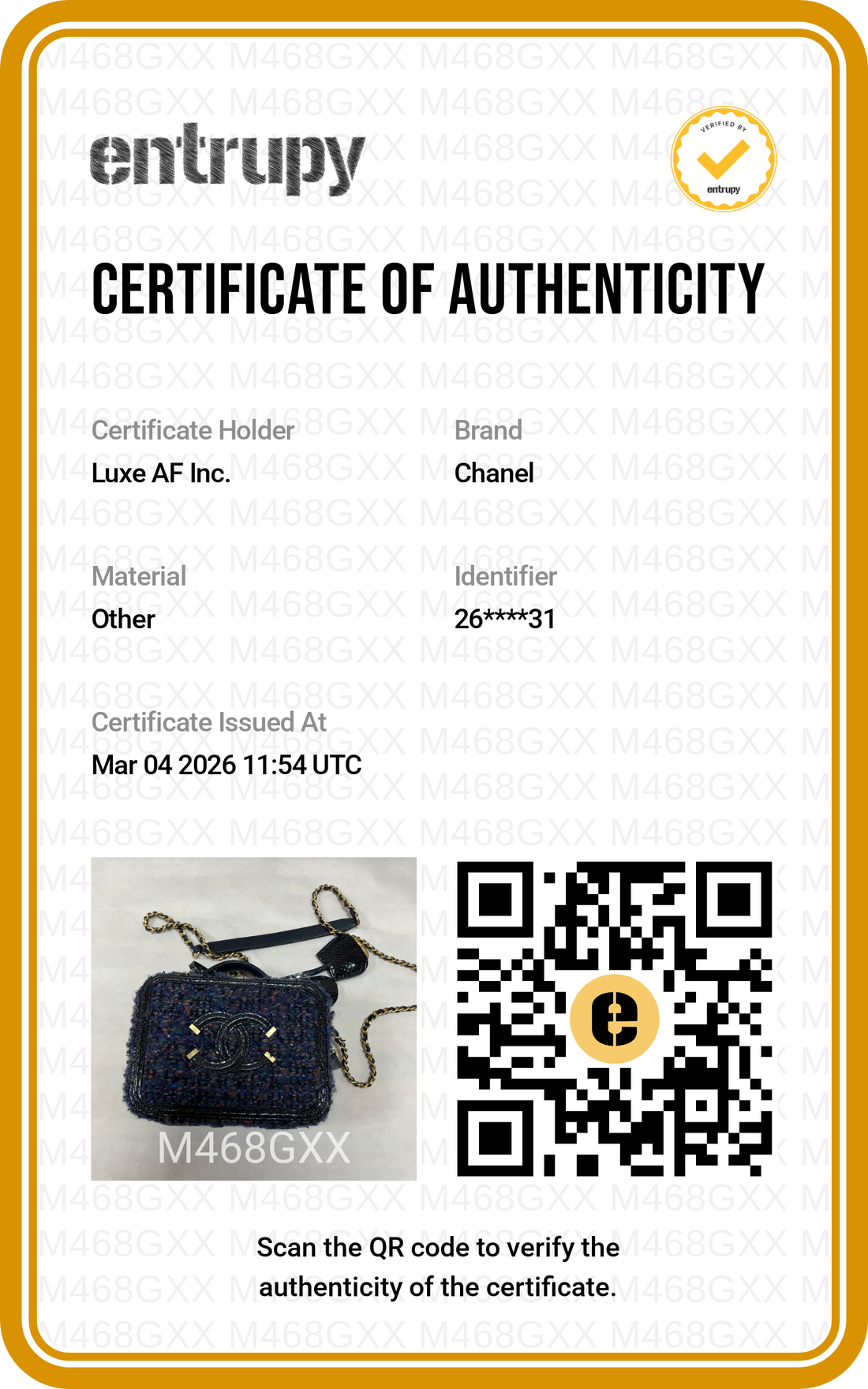 Chanel CC Filigree Navy Tweed Snakeskin Top Handle Vanity Case(26***31) IRIS042