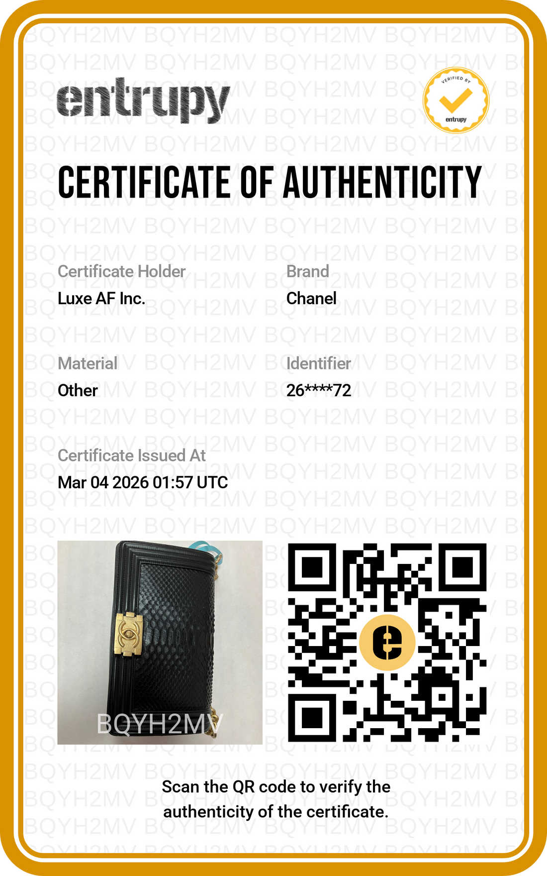 Chanel Limited Edition LeBoy Black Python Leather Flap Bag With Gold Buckle(26***72) CC1483