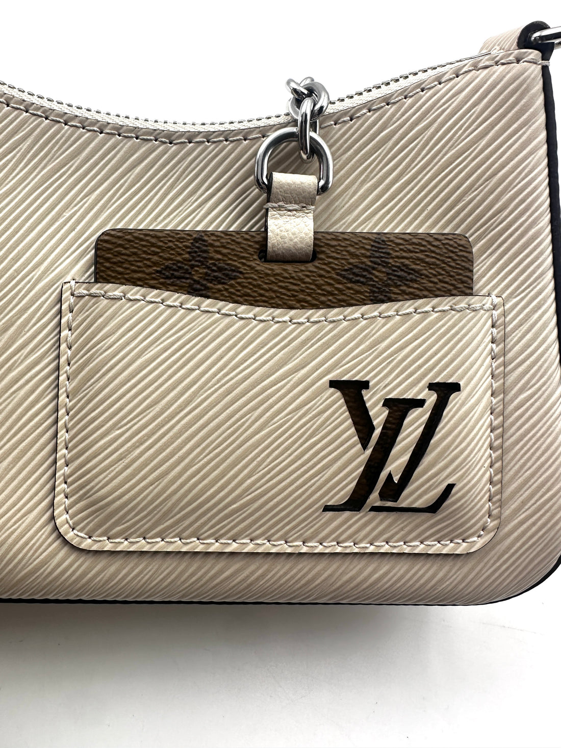 Louis Vuitton Marelle White Epi Leather Shoulder Bag LV2011