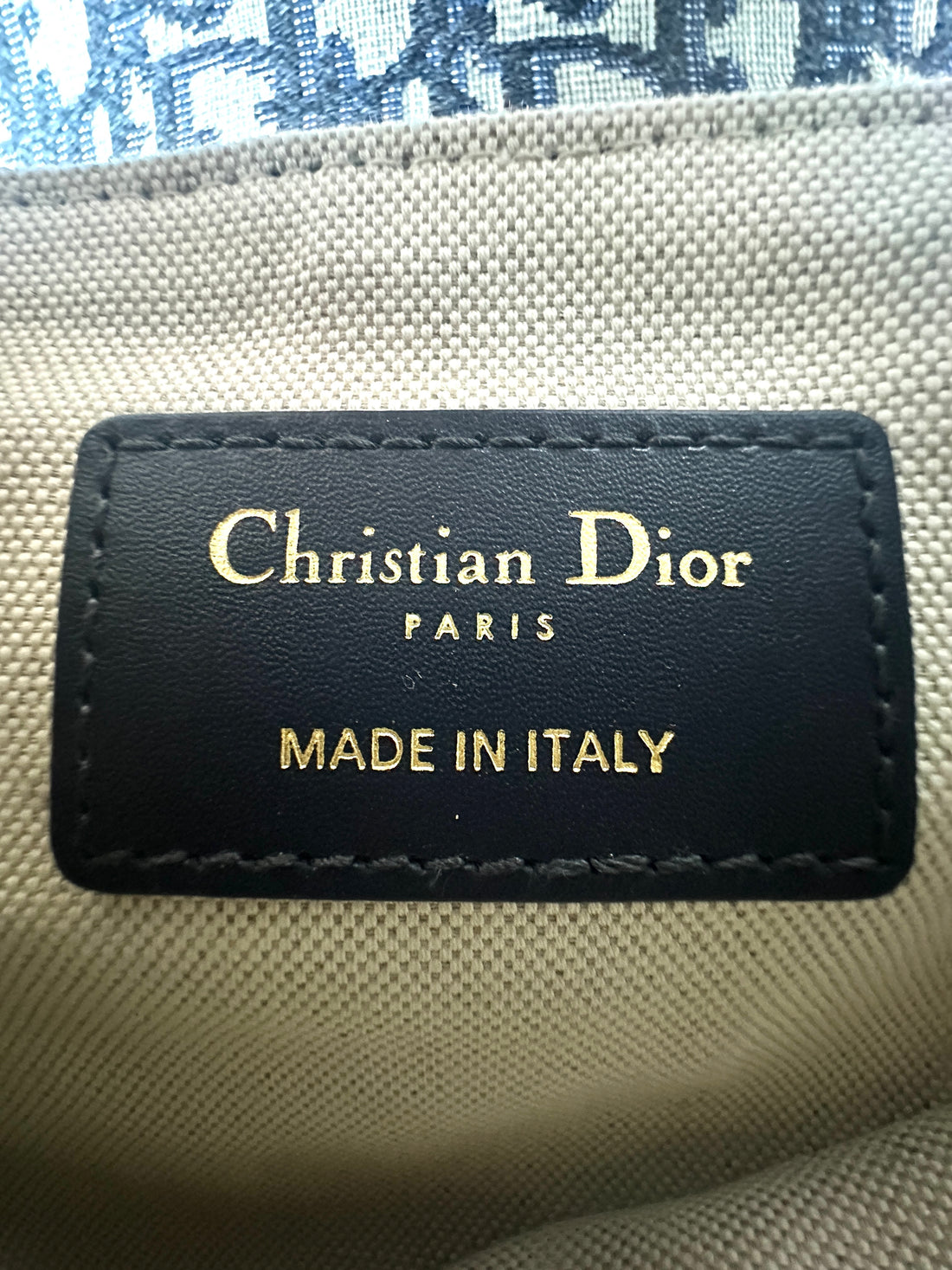Christian Dior Oblique Blue Jacquard Small Size Saddle Bag DR524
