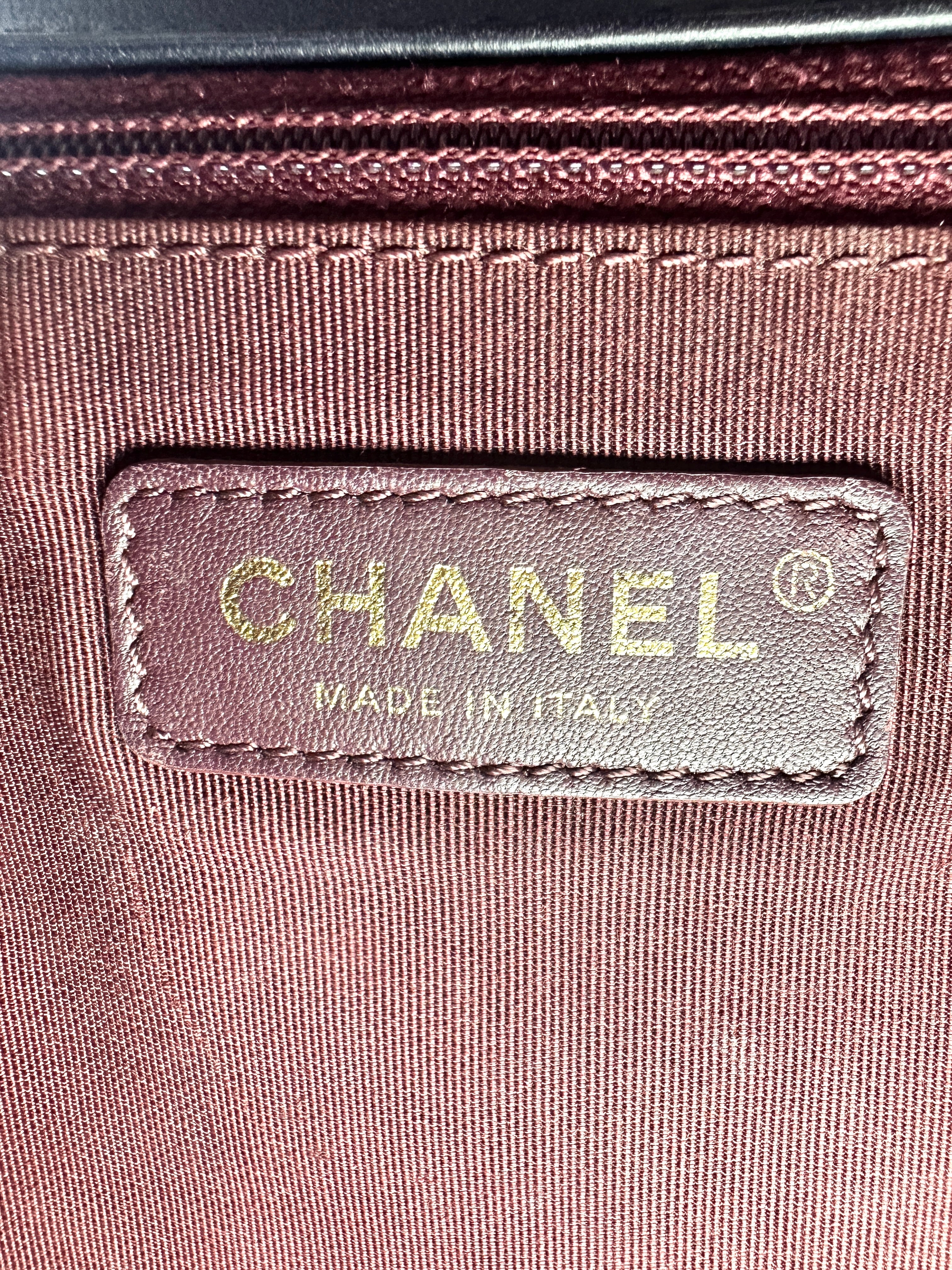 Chanel Paris-Bombay Navy Quilted Leather Top Handle Flap Bag(23***59) CC1452