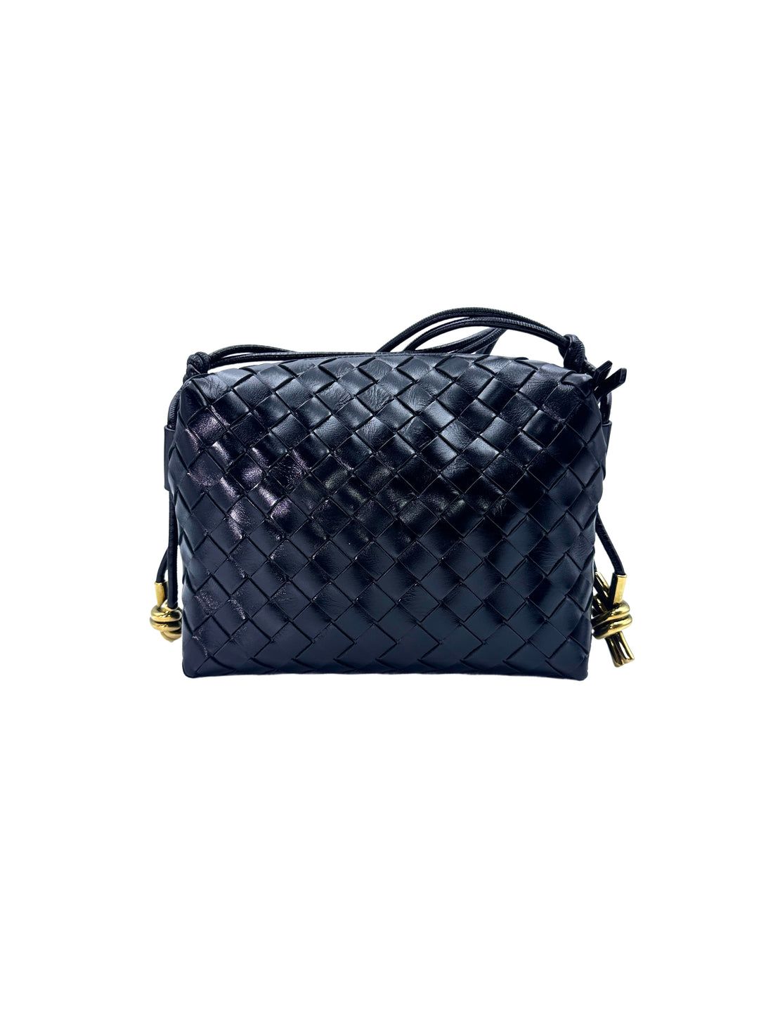 Bottega Veneta Loop Black Intrecciato Leather Shoulder Bag BV102