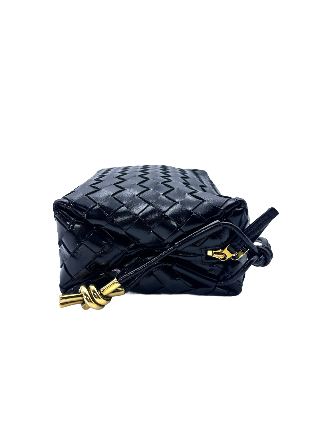 Bottega Veneta Loop Black Intrecciato Leather Shoulder Bag BV102