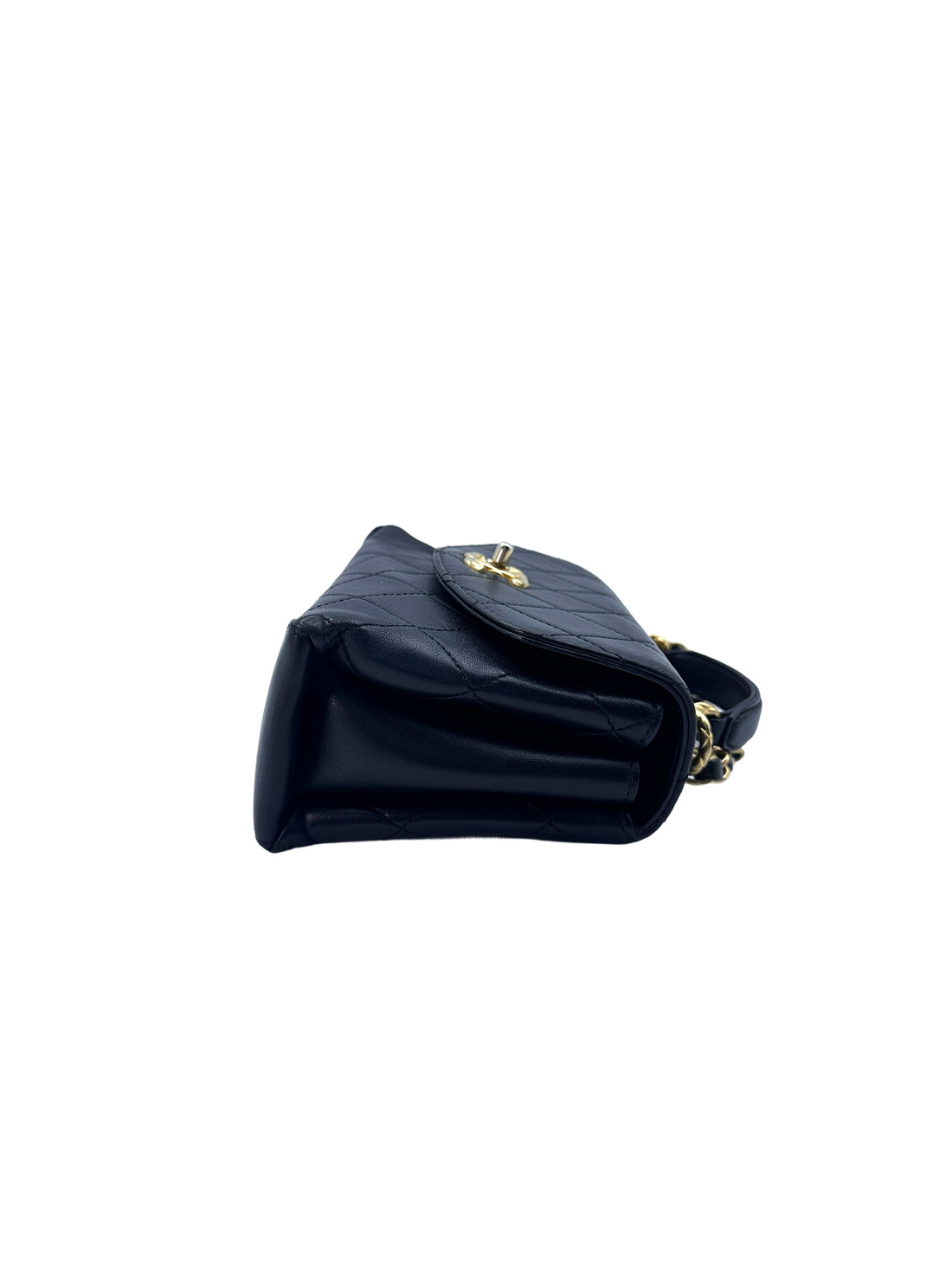 Chanel Trendy CC Black Quilted Calfskin Top Handle Flap Bag(30***60) IRIS041